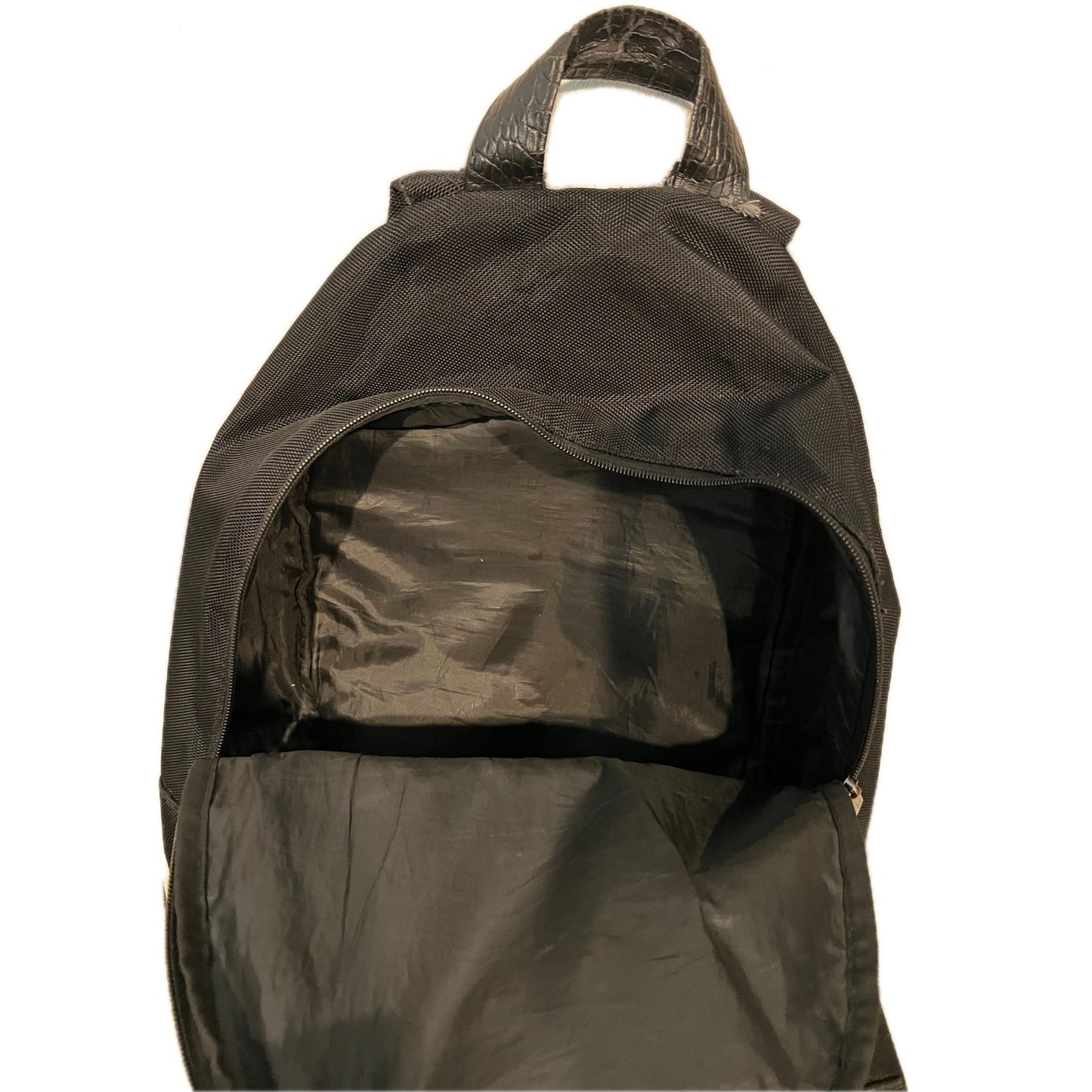 Jimmy Choo Parfums Backpack Hand Bag Black crocodile faux leather trim