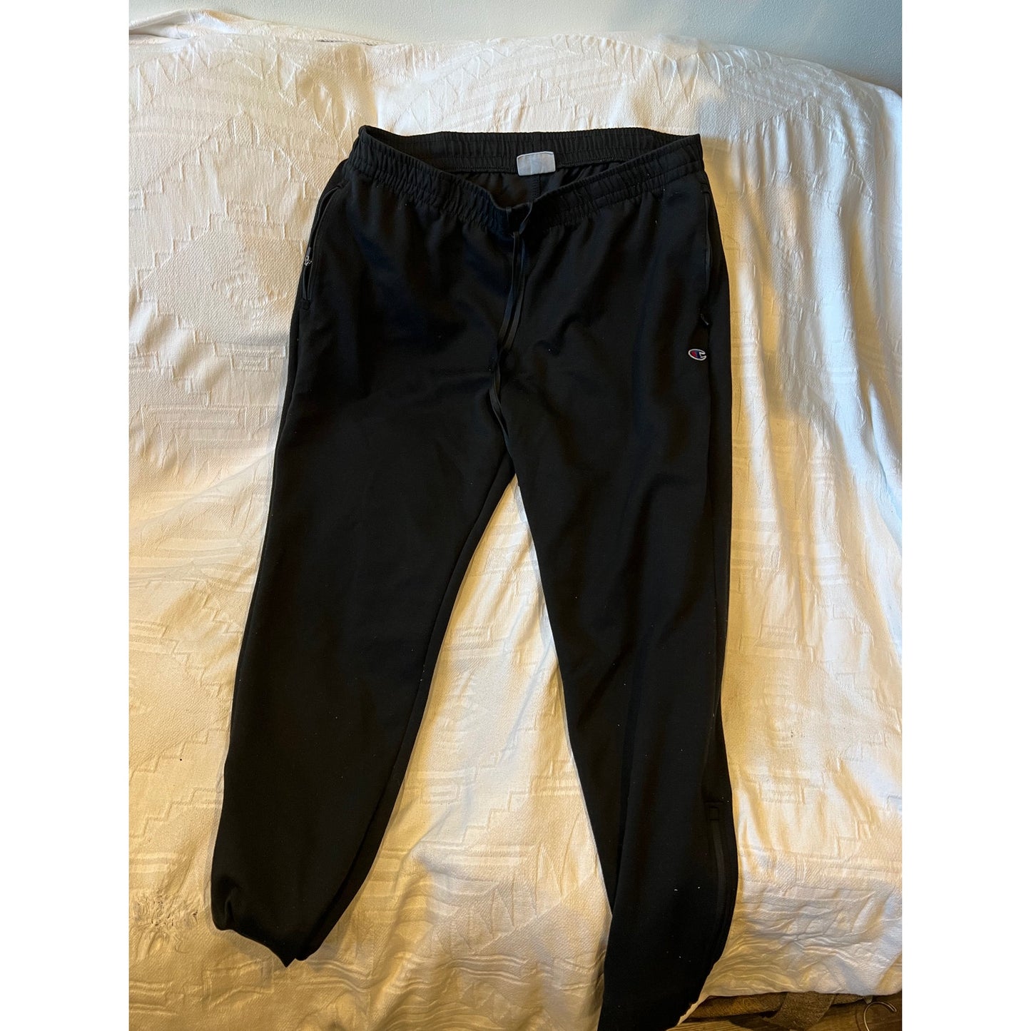 Champion Black Cuffed Thin Loungepants Mens XL