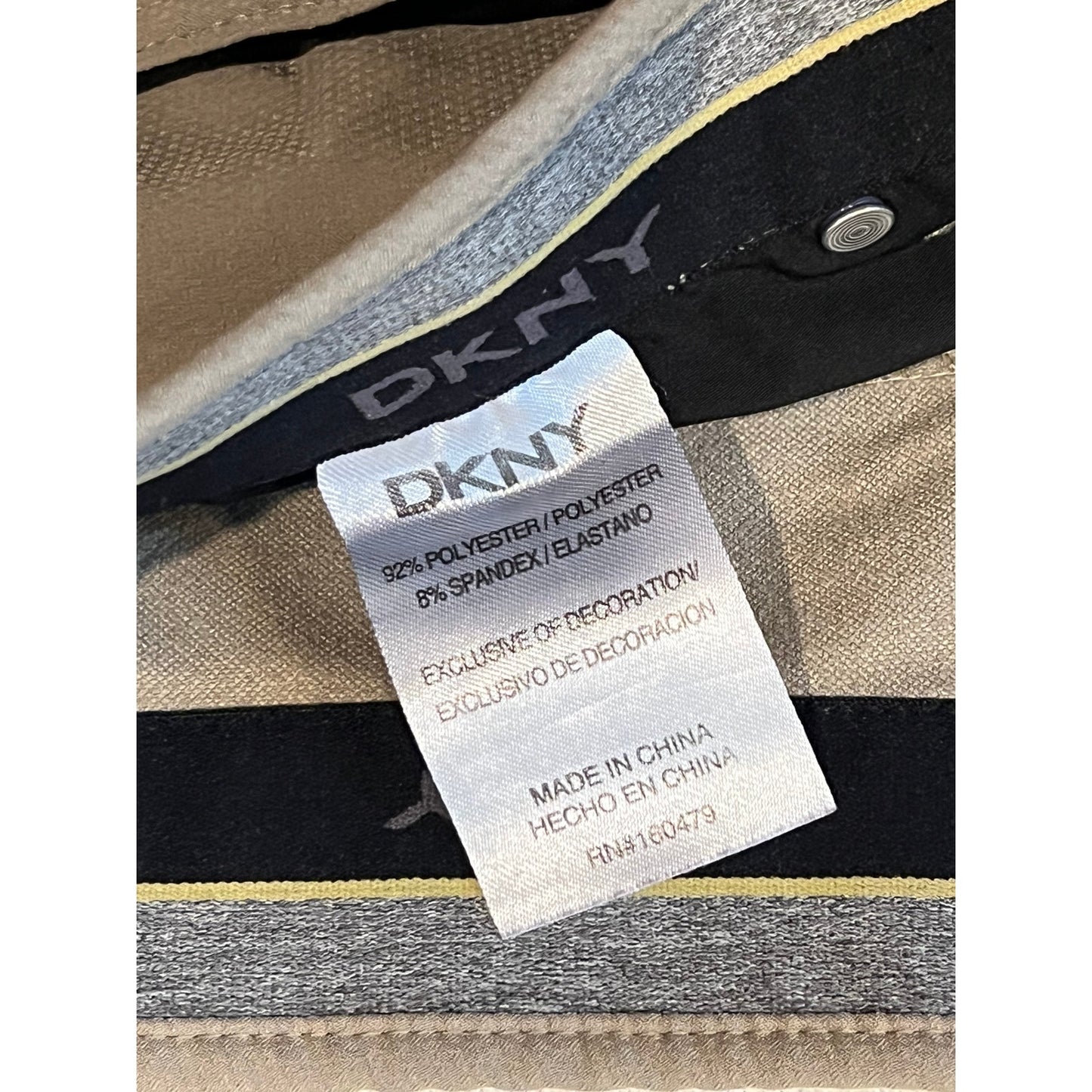 DKNY Poly Elastane Beige Dress Pants Mens 38x30