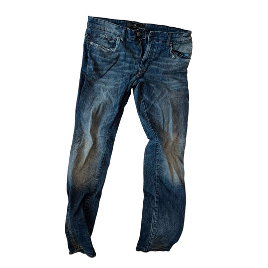 Jordan Craig Distressed Ross Blue Jeans Mens 36x34