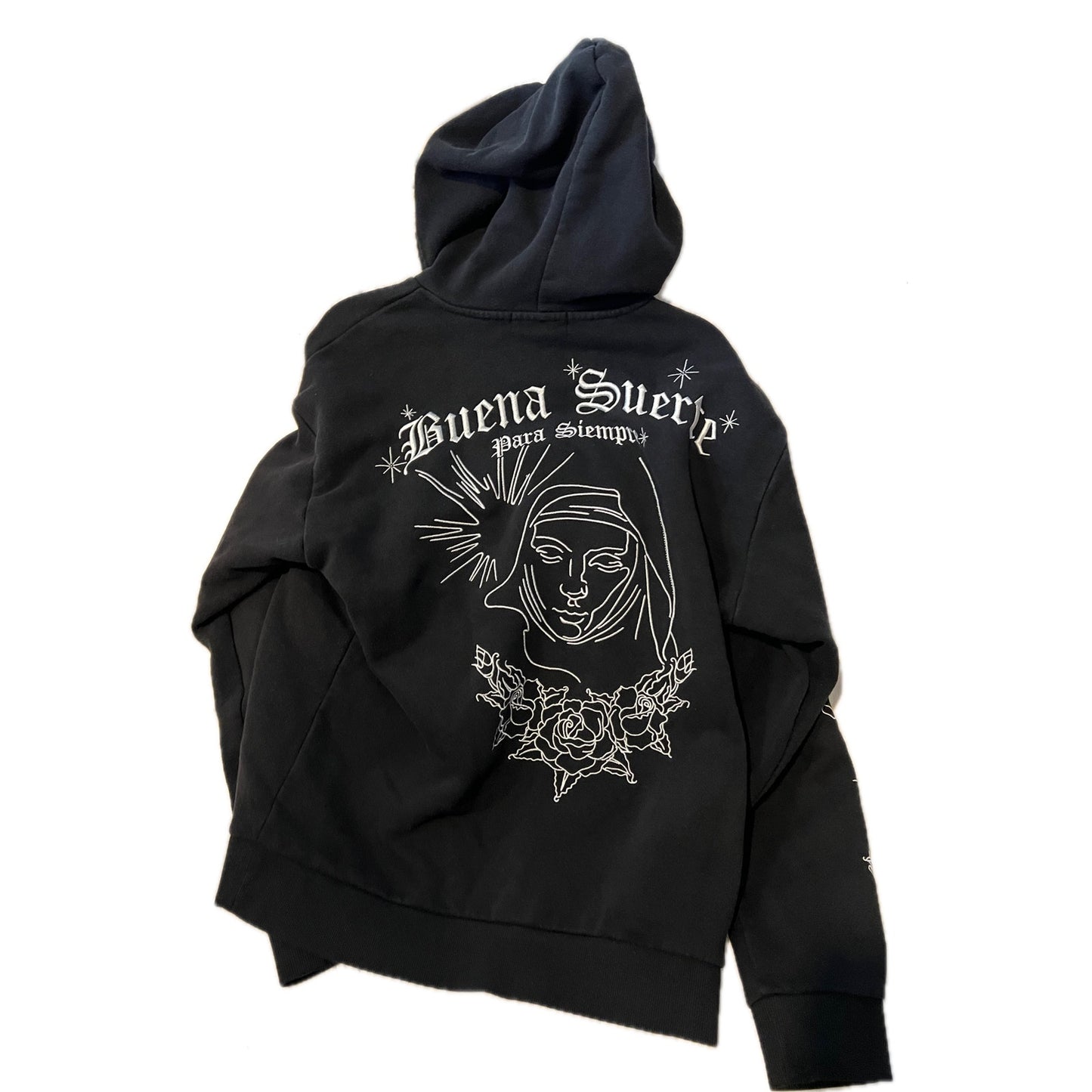 Sudadera con capucha Forever 21 Buena Suerte Para Siempre Calaveras Hombre Talla M