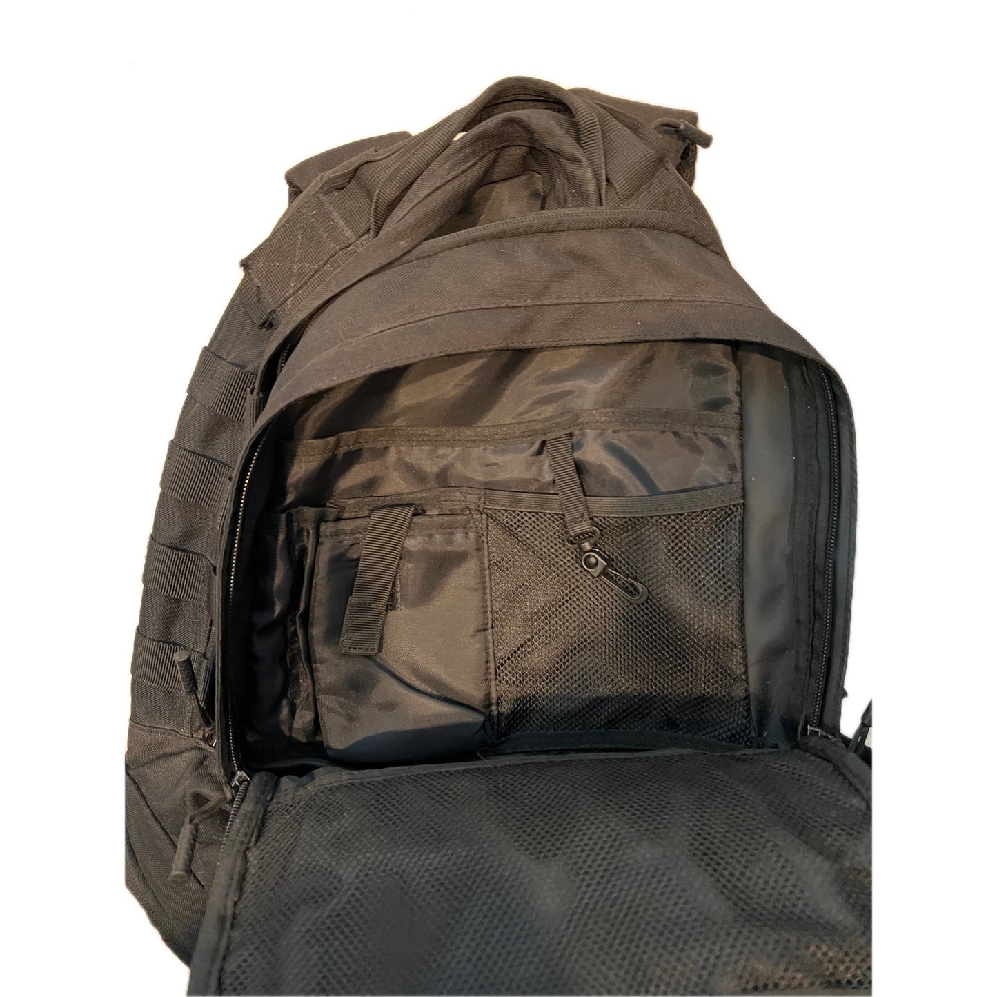 Sac à Dos Tactique Générique avec Patch Drapeau USA Noir 26L