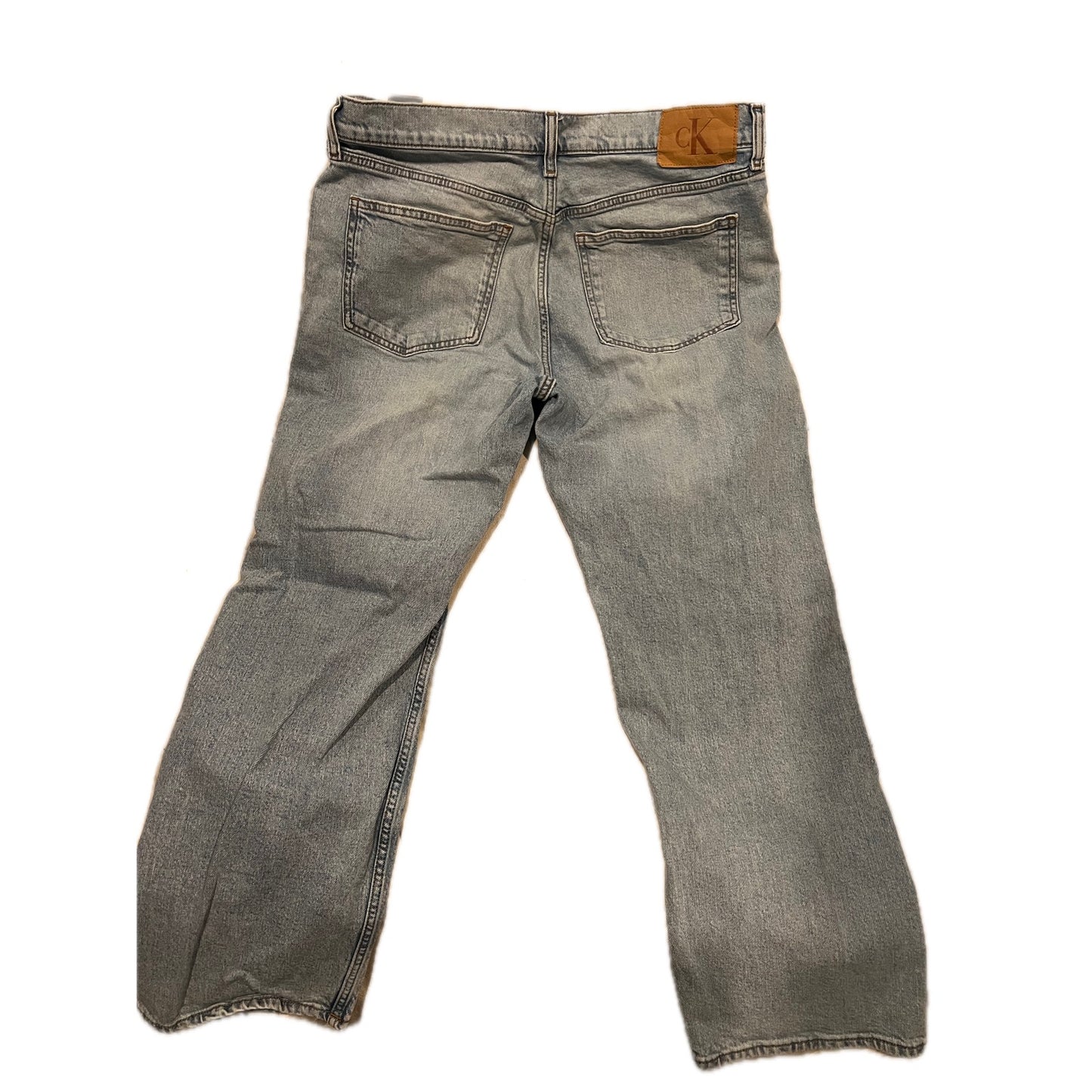 Calvin Klein Stone Washed Distressed Jeans Straight Mens 34x32
