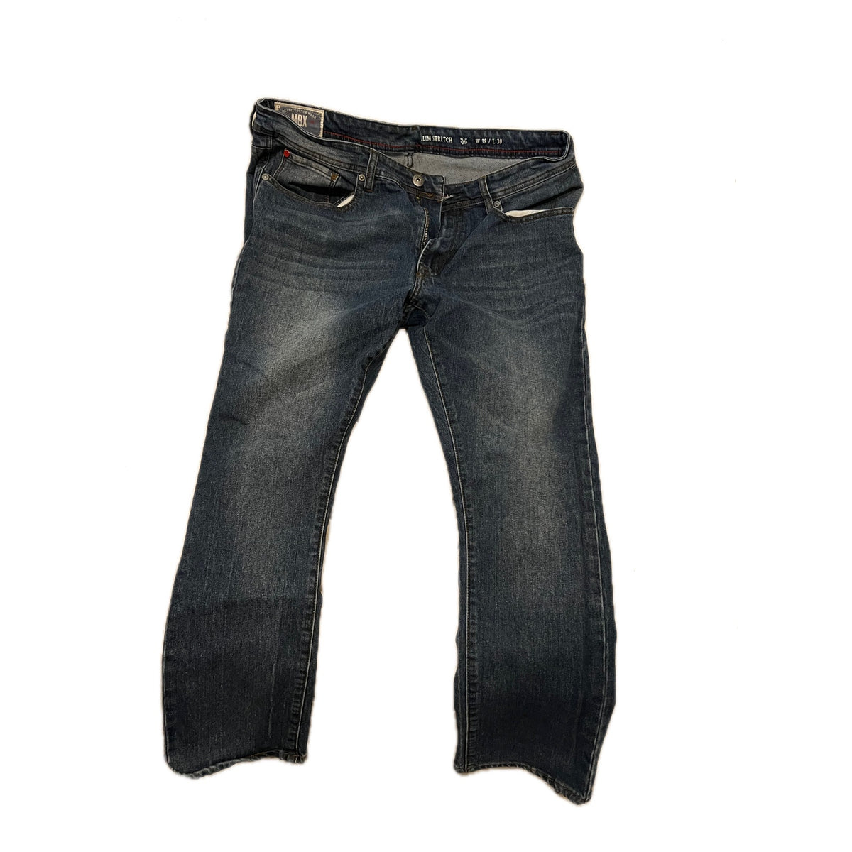 MBX Slim Stretch Blue Jeans Mens 38x30