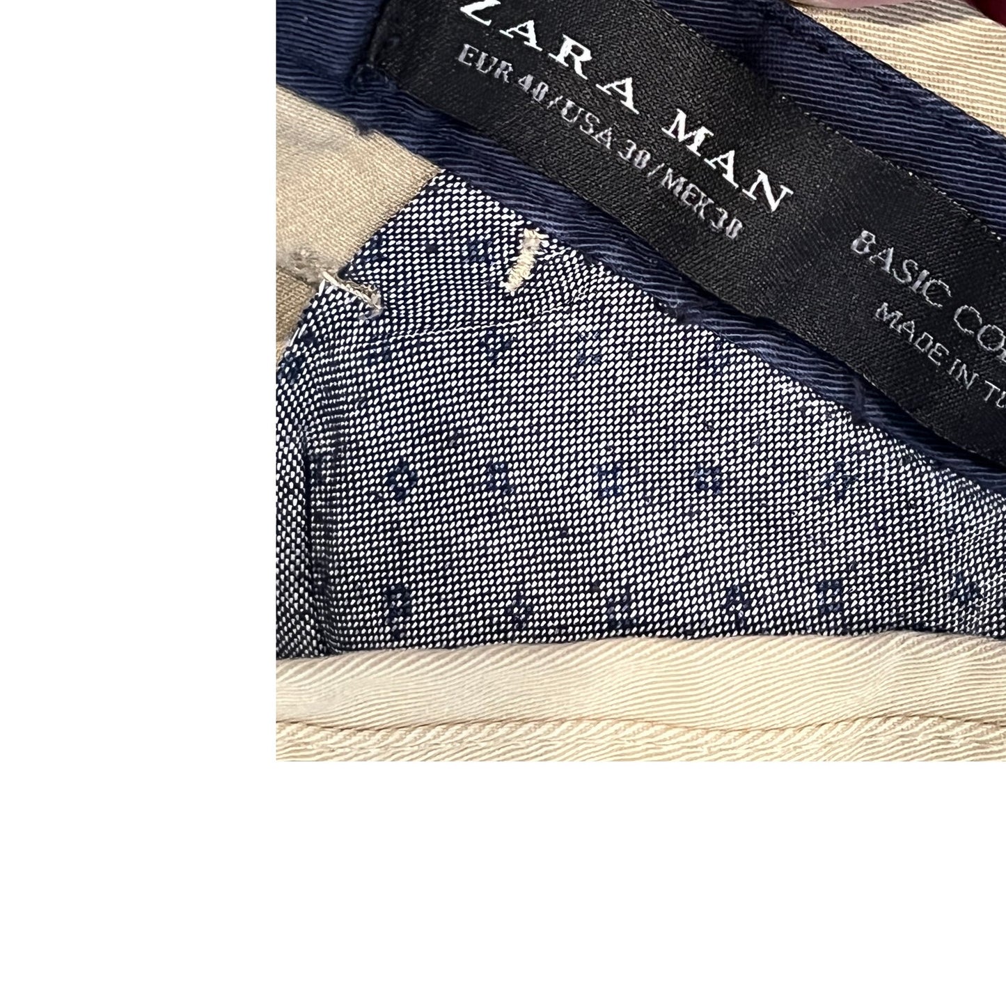 Zara Man Beige/Tan Chino Dress Pants Mens 38x32