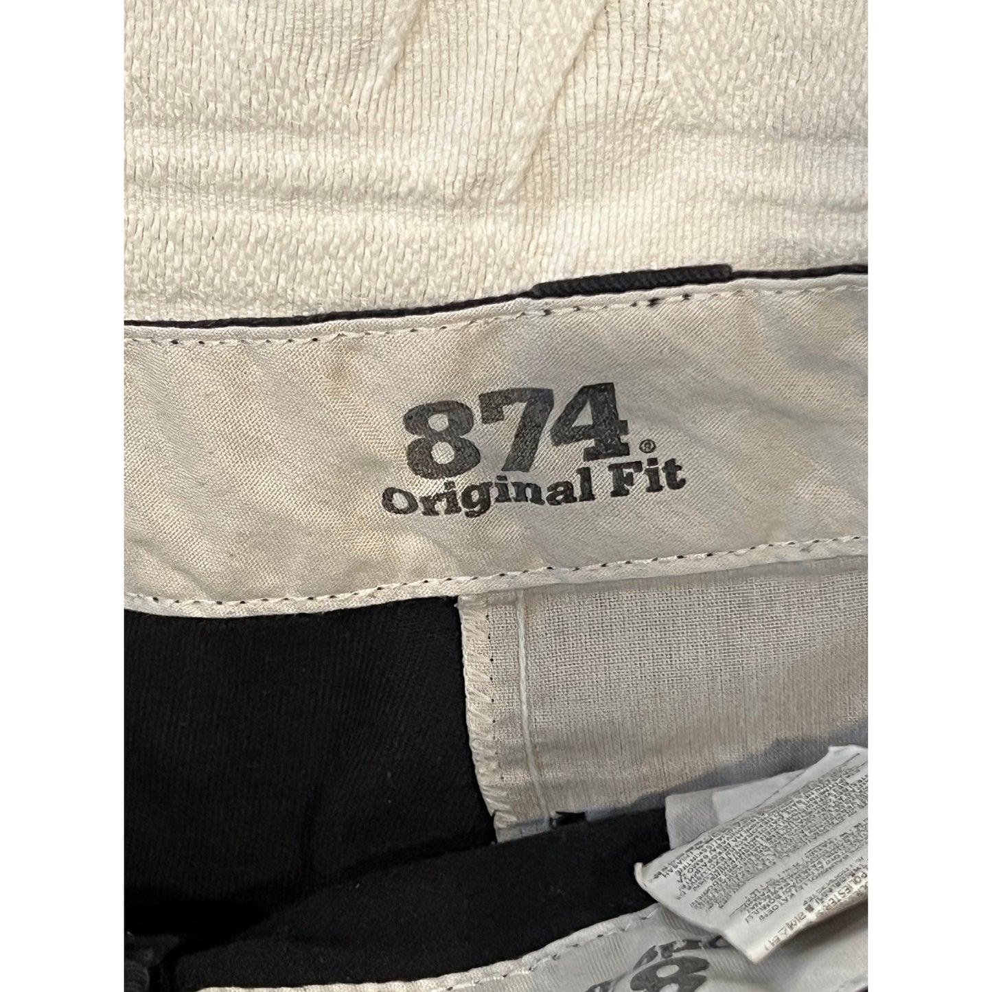 Dickies Original 874 Straight Black Chinos Mens 38x30