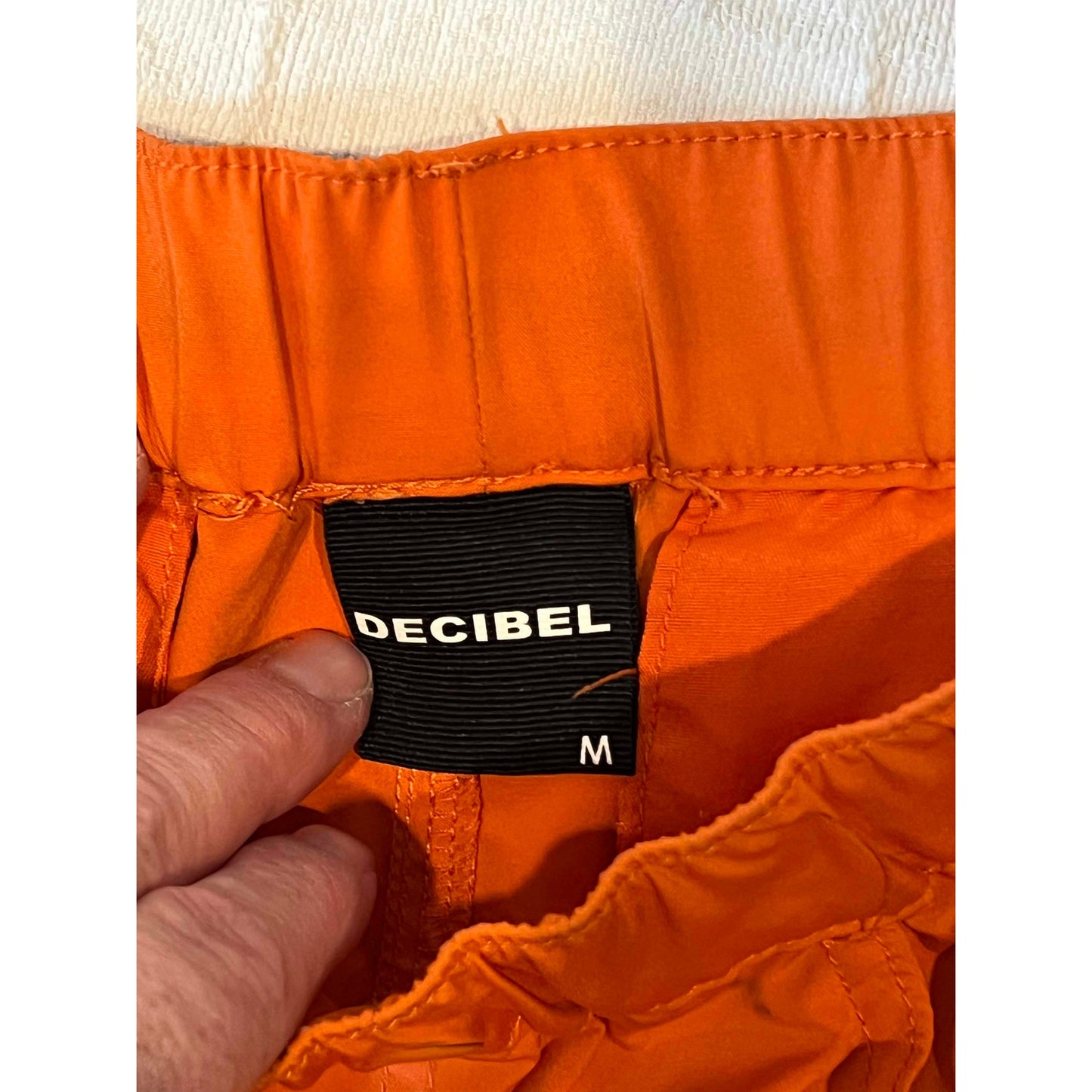 Decibel Orange Cargo Shorts Mens M