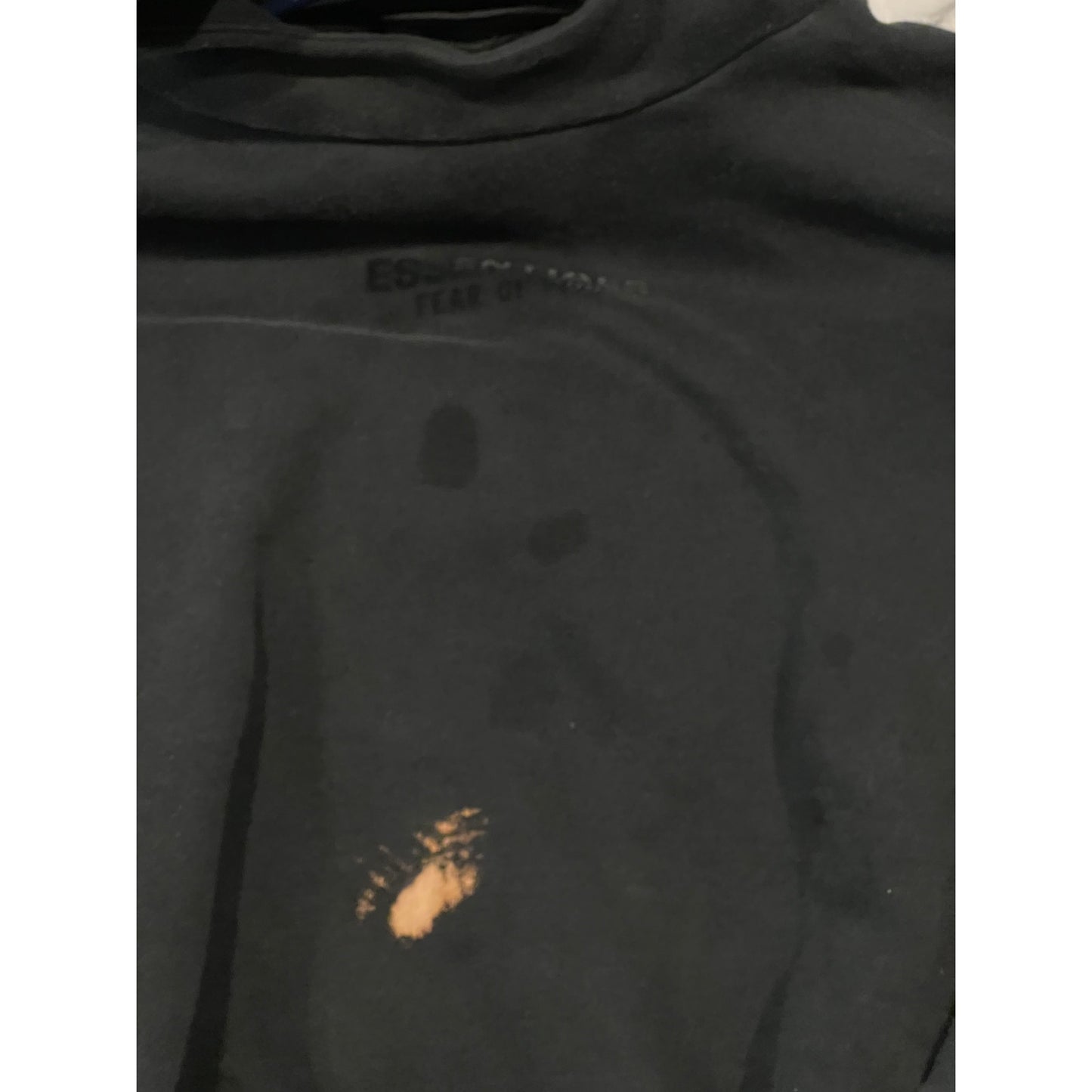 Essentials Fear of God Pullover Black Hoodie Mens XL