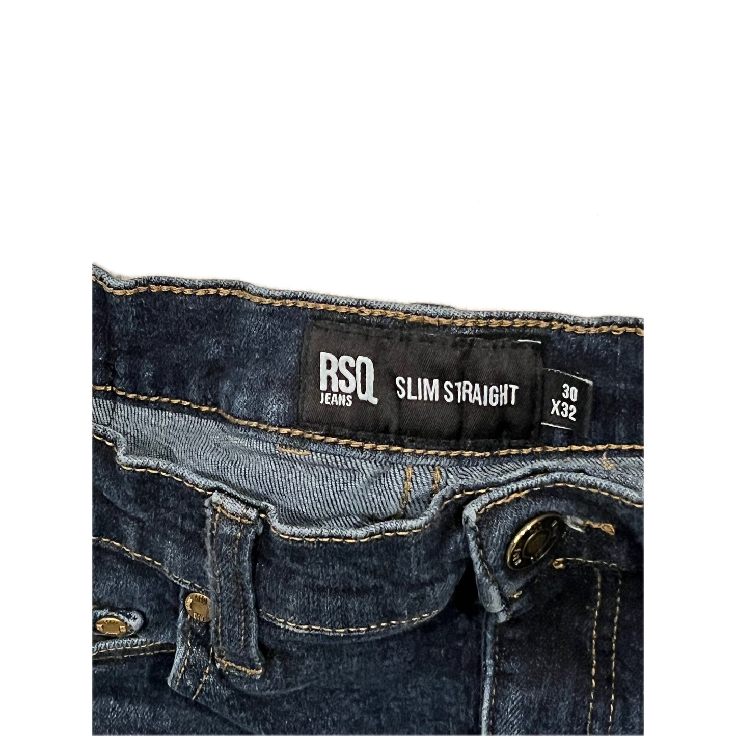 RSQ Slim Straight Blue Jeans Mens 30x32