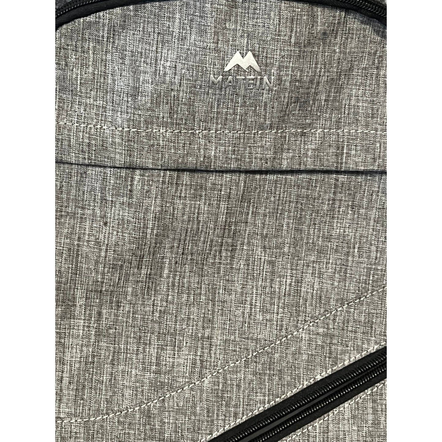 Matein Clamshell Black Gray Padded Backpack