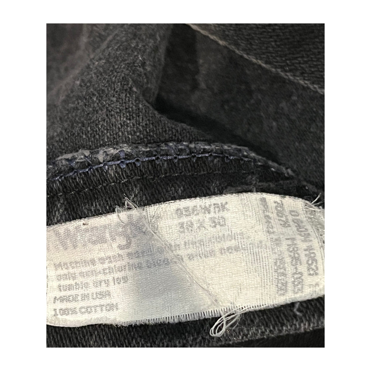 Wrangler 936WBK Straight Leg Black Jeans Mens 38x30