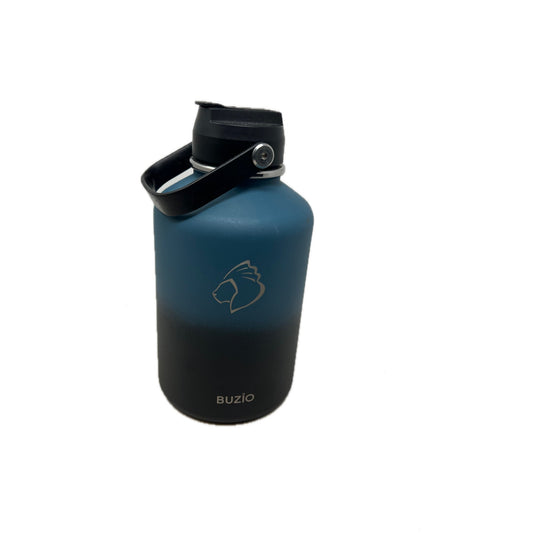 Buzio Stainless Steel Water Bottle w Carry Sling 64 oz