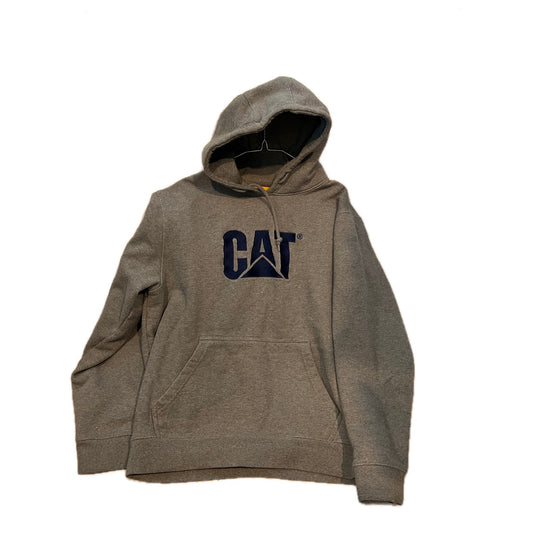 CAT Thick Gray Hoodie Mens XL