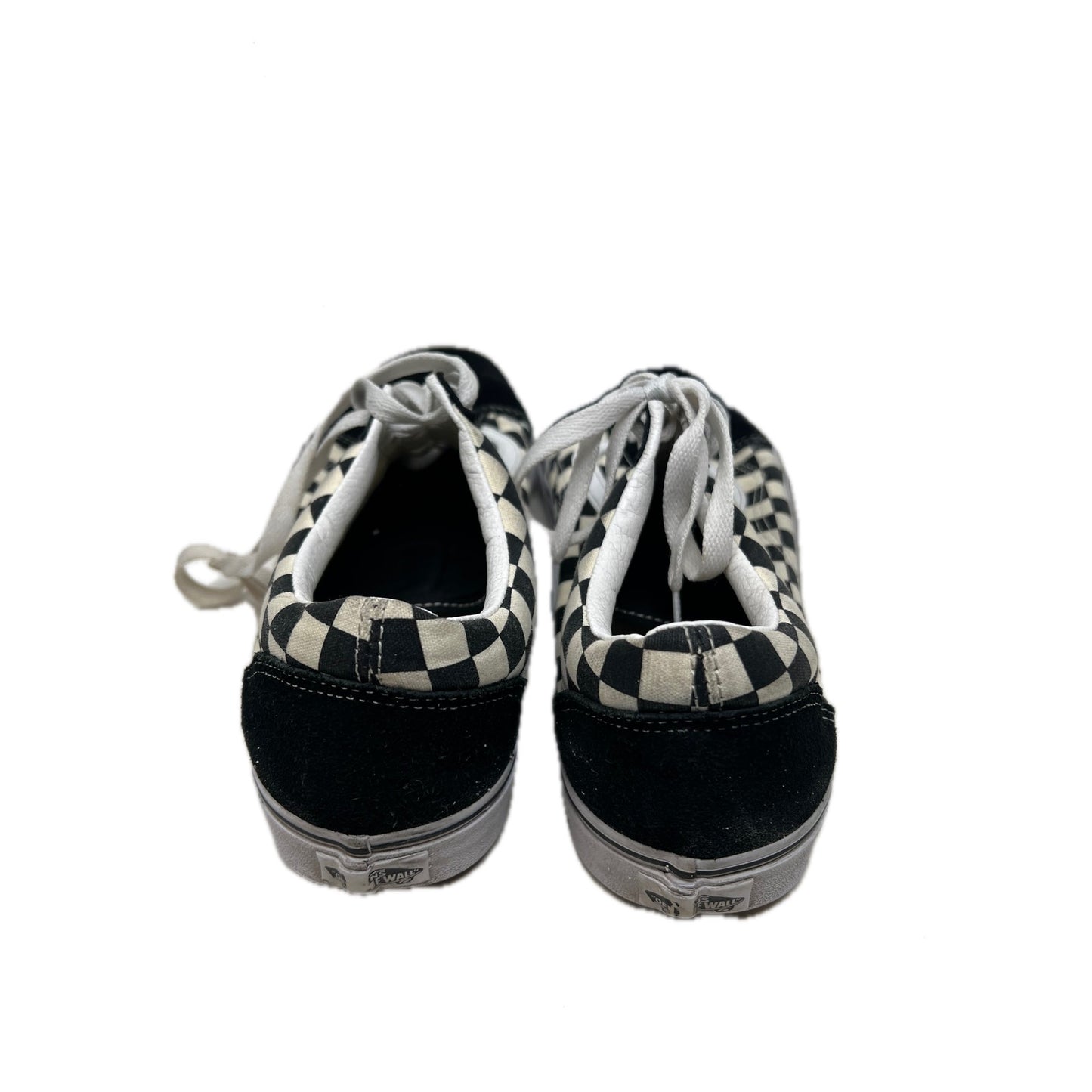 Vans White Black Checked Skate Shoes Mens 10.5 Womans 12