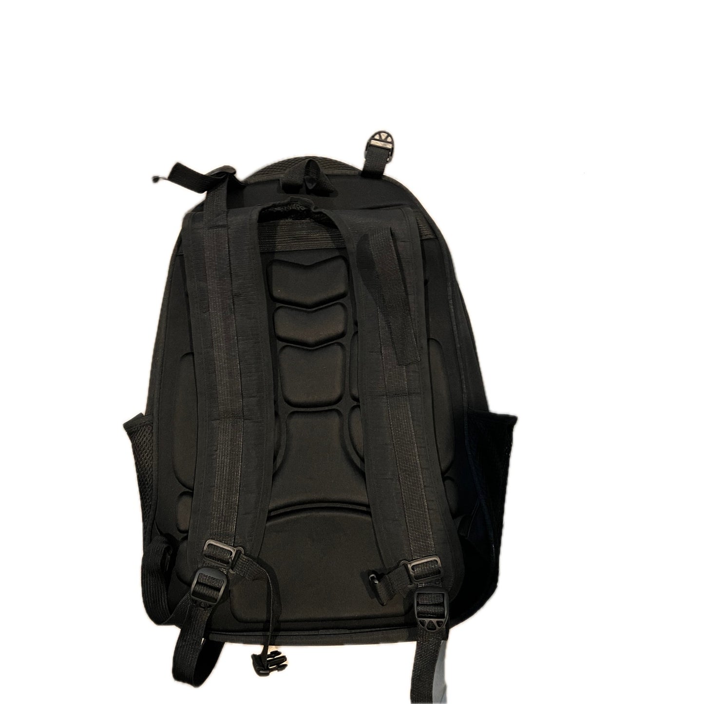 Sac à dos sport unisexe rembourré trois sections noir avec du jaune