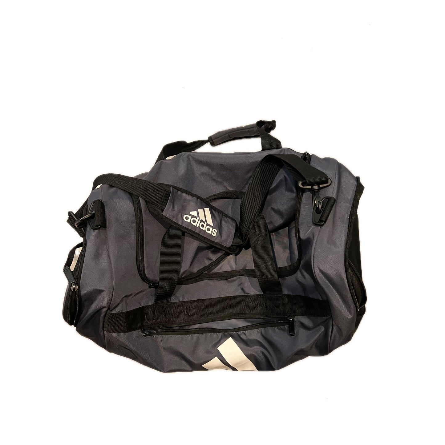 Adidas Defender Medium 20"x12"x10" Gray Black Duffel Bag