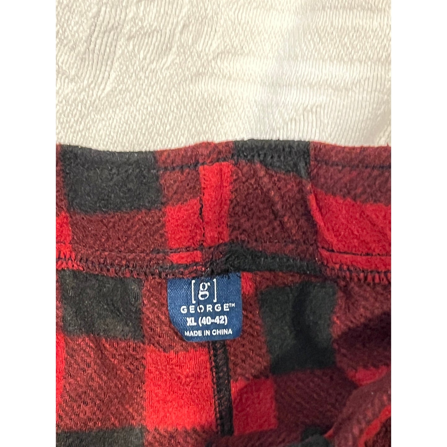 George Red Black Checked Sleepwear Pants Mens XL