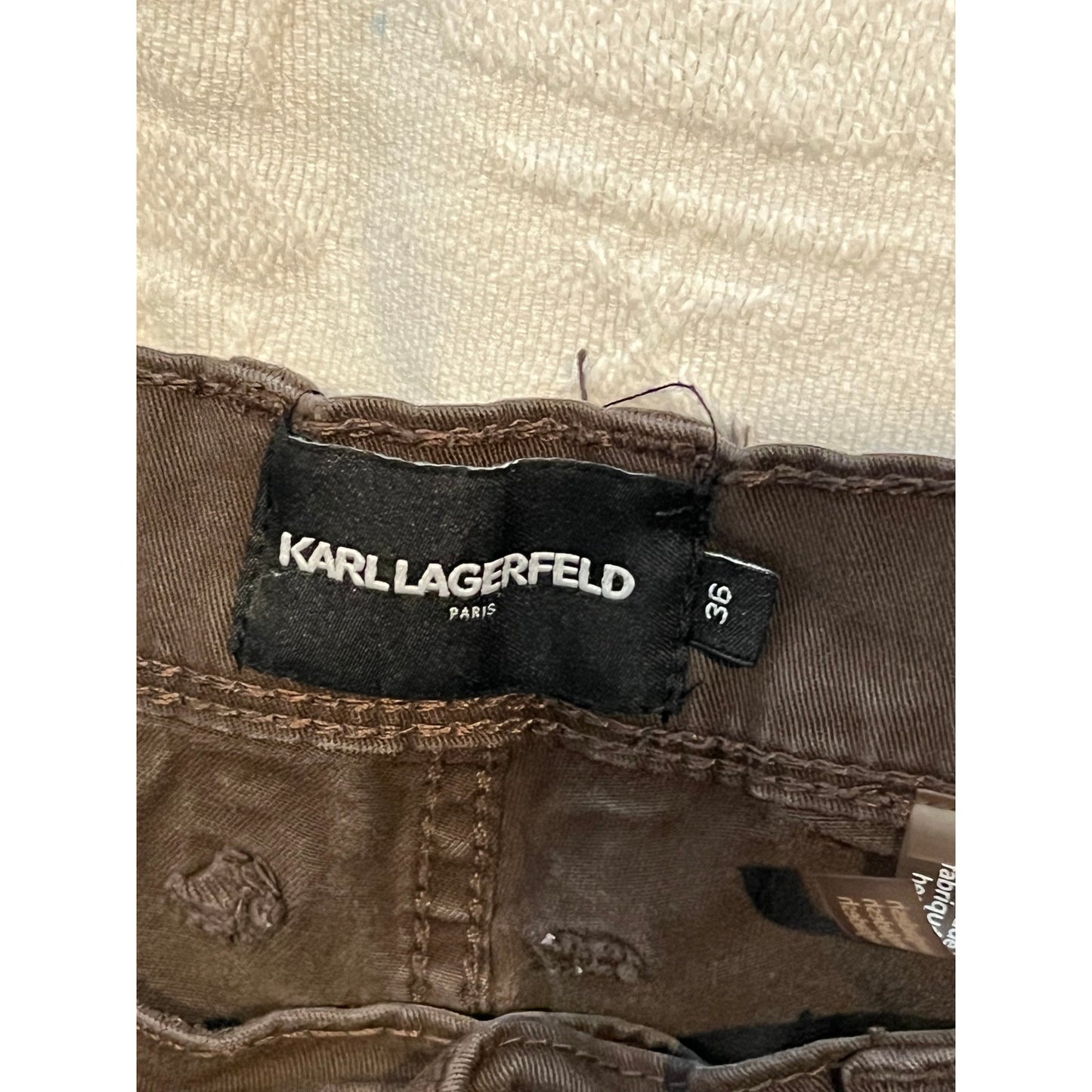 Jeans marron Karl Lagerfeld homme 36x29