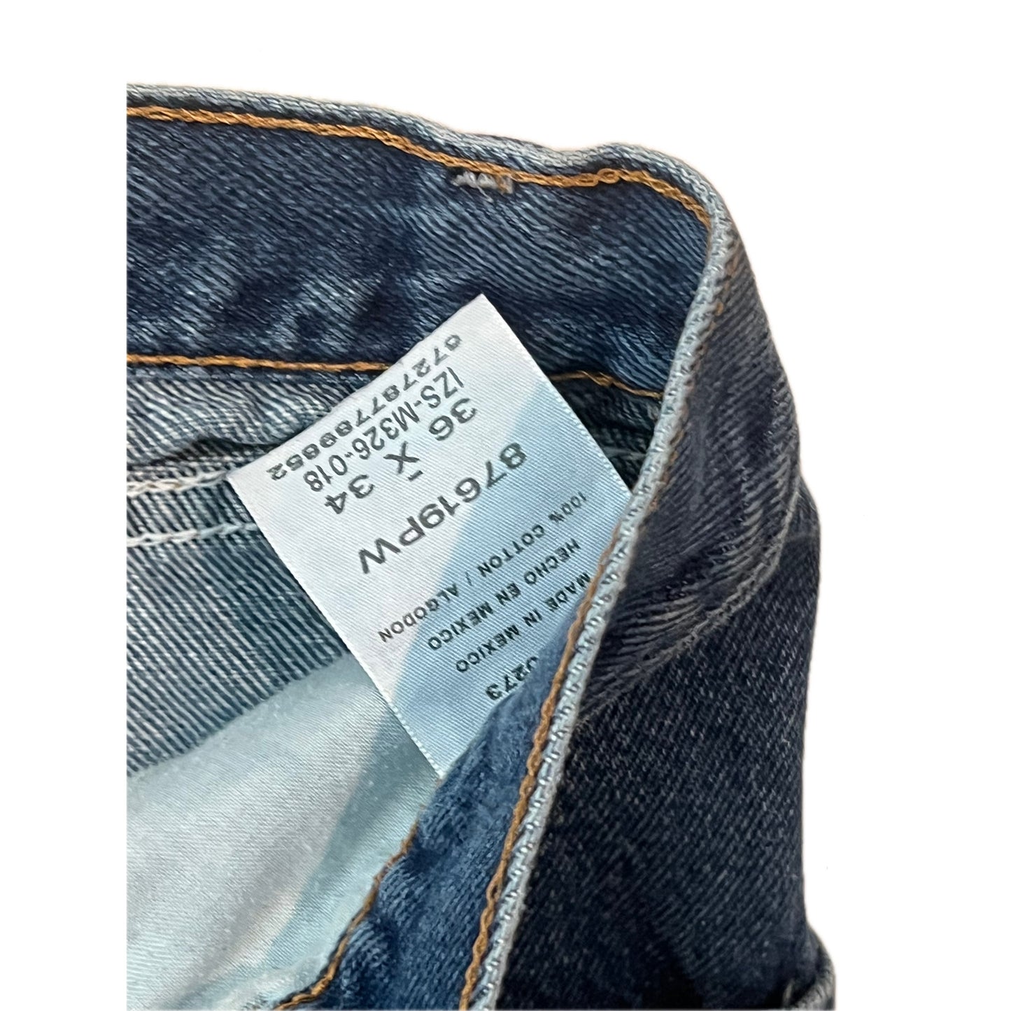 Rustler Blue Straight Leg Jeans Mens 36x34