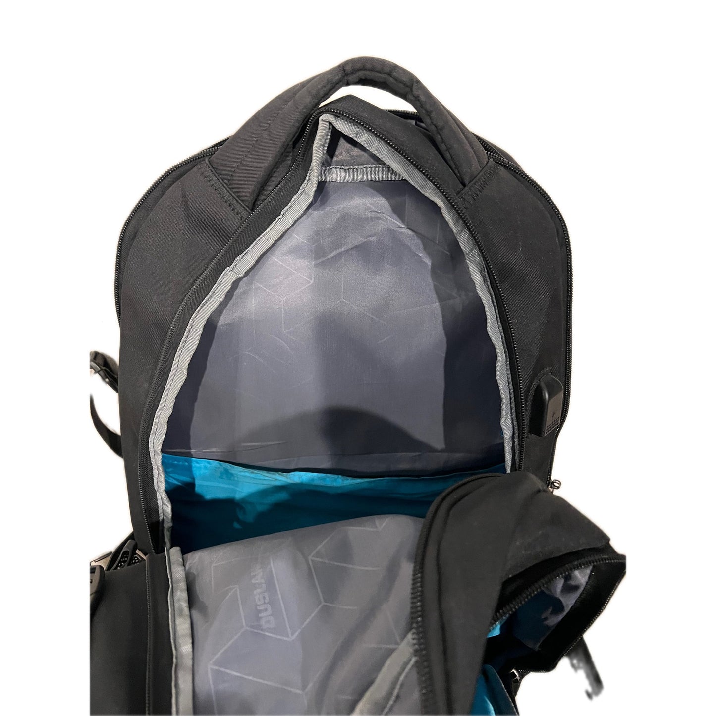 Mochila negra acolchada para computadora Duslang