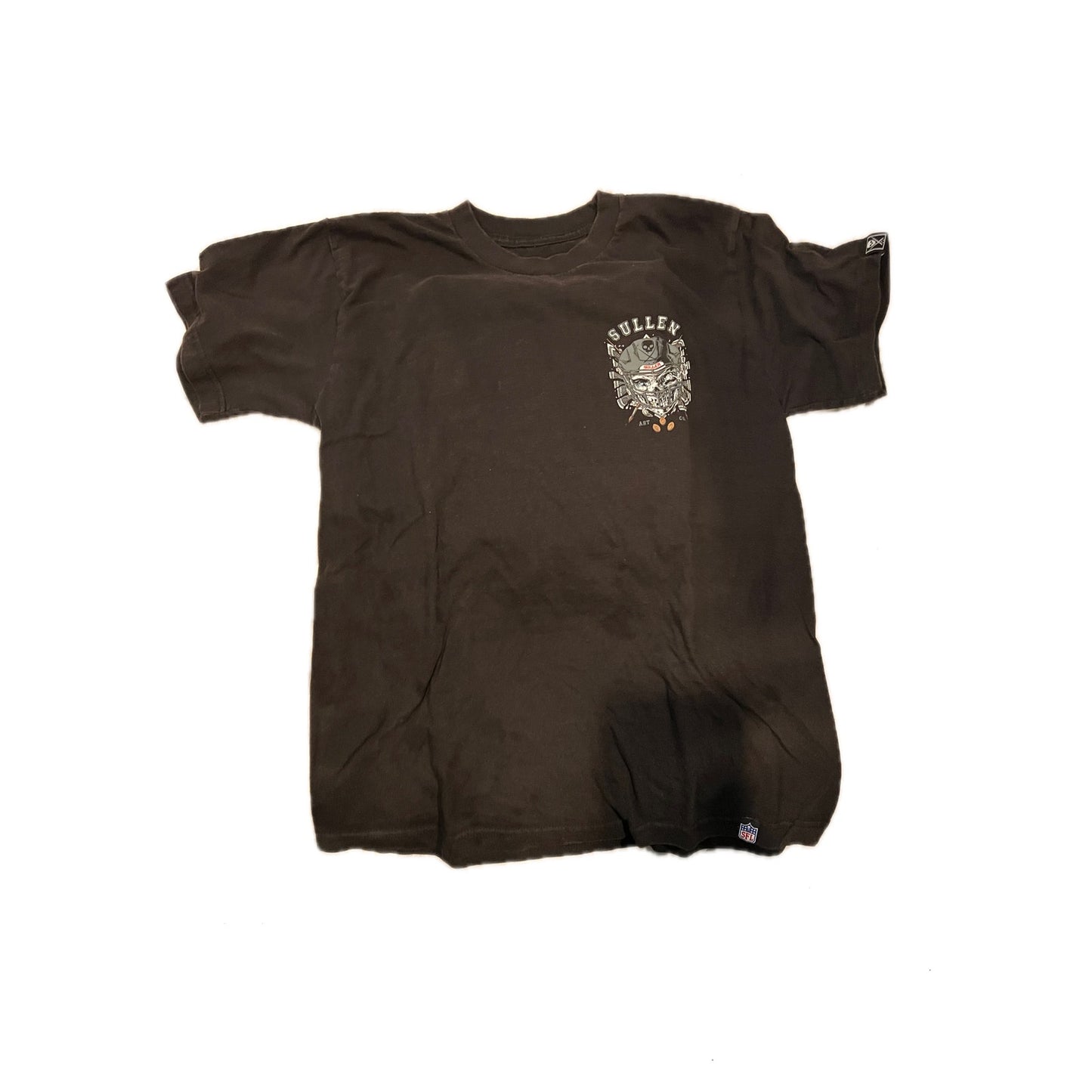 Sullen Art Collective Football Skull Black T-Shirt Mens Large