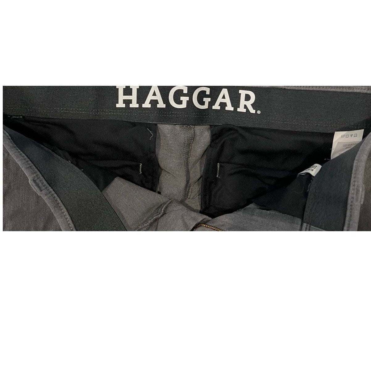 Haggar Sustainable Slim Fit Gray Poly Dress Pants Mens 32x34