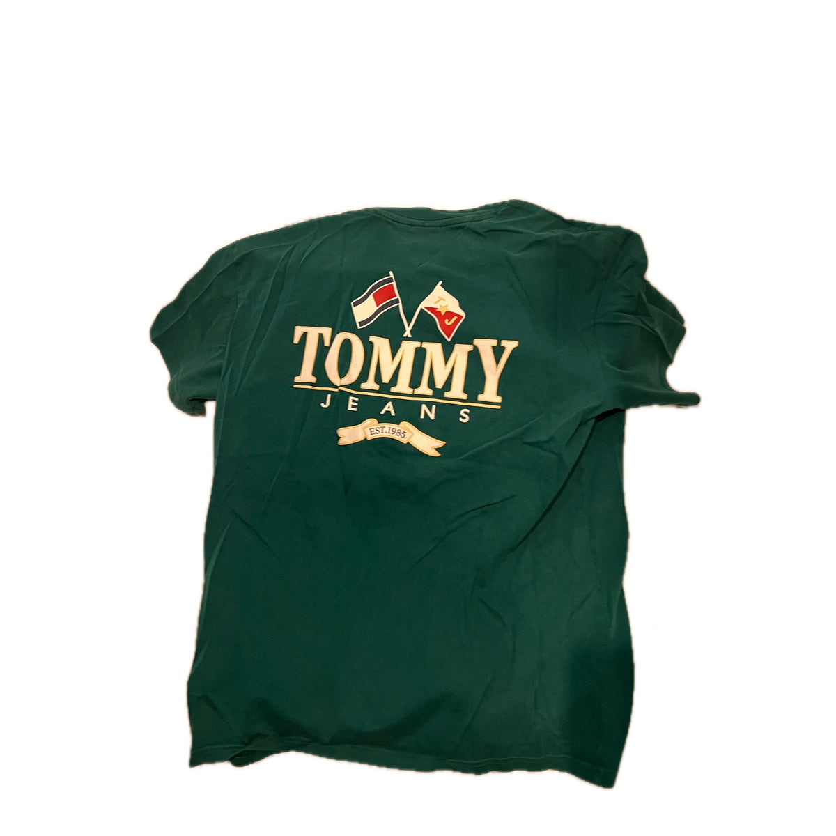 Tommy Jeans Green T-Shirt Mens Medium