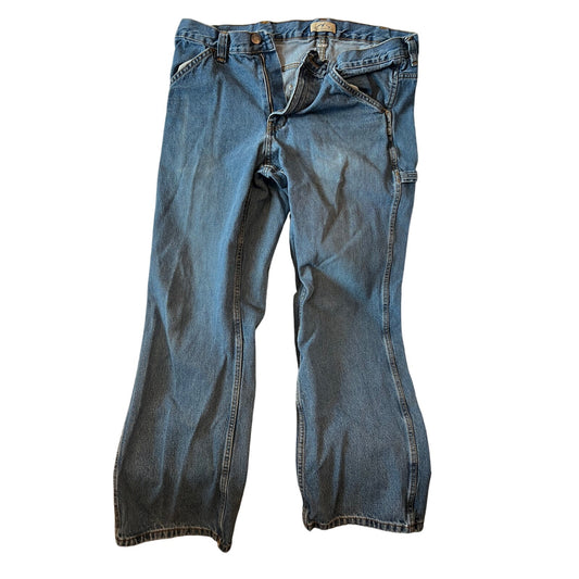 Blue Mountain Blue Straight Heavy Denim Jeans Mens 38x32