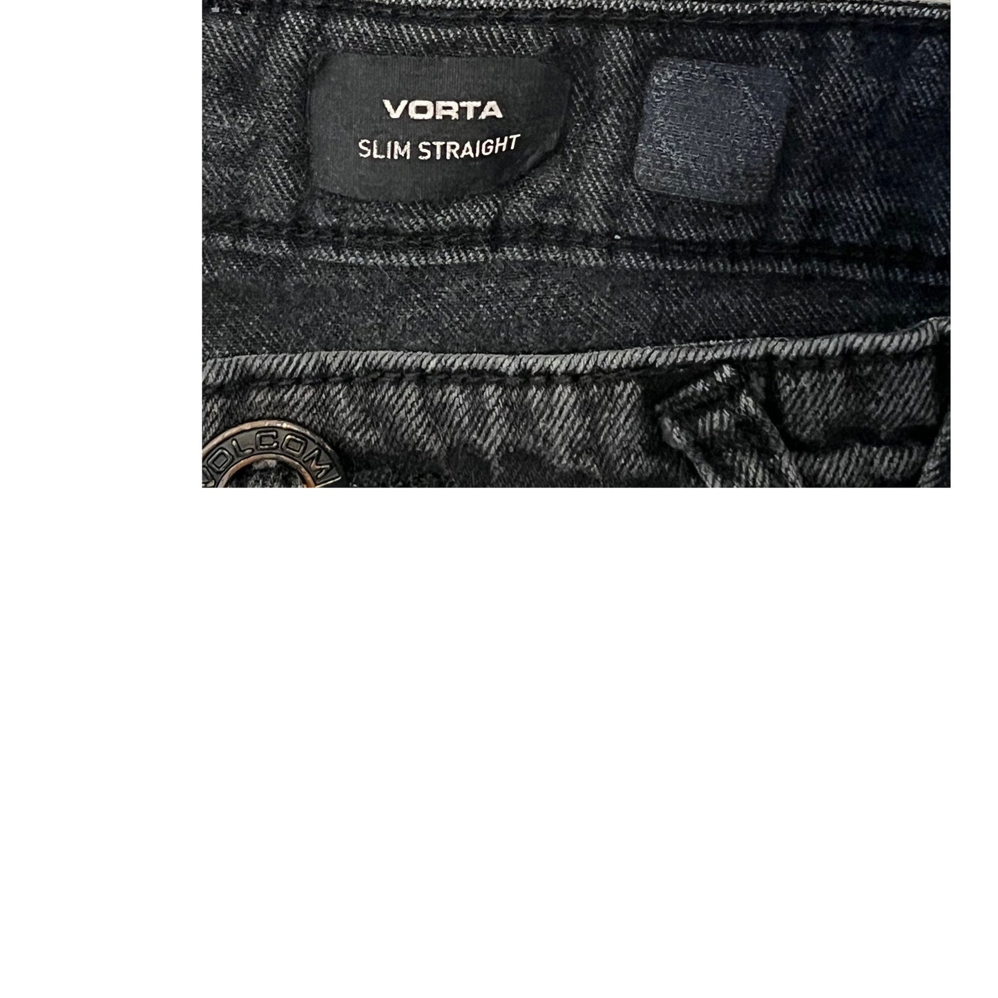 Vorta Slim Straight Black Jeans 36x30