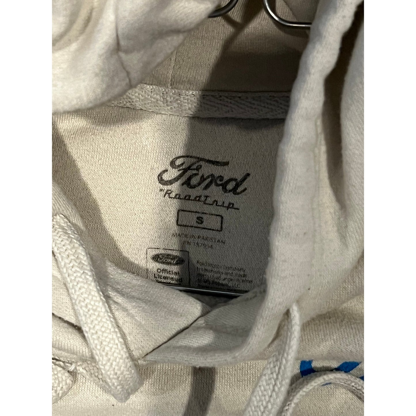 Ford 1966 White Pullover Hoodie Mens Small