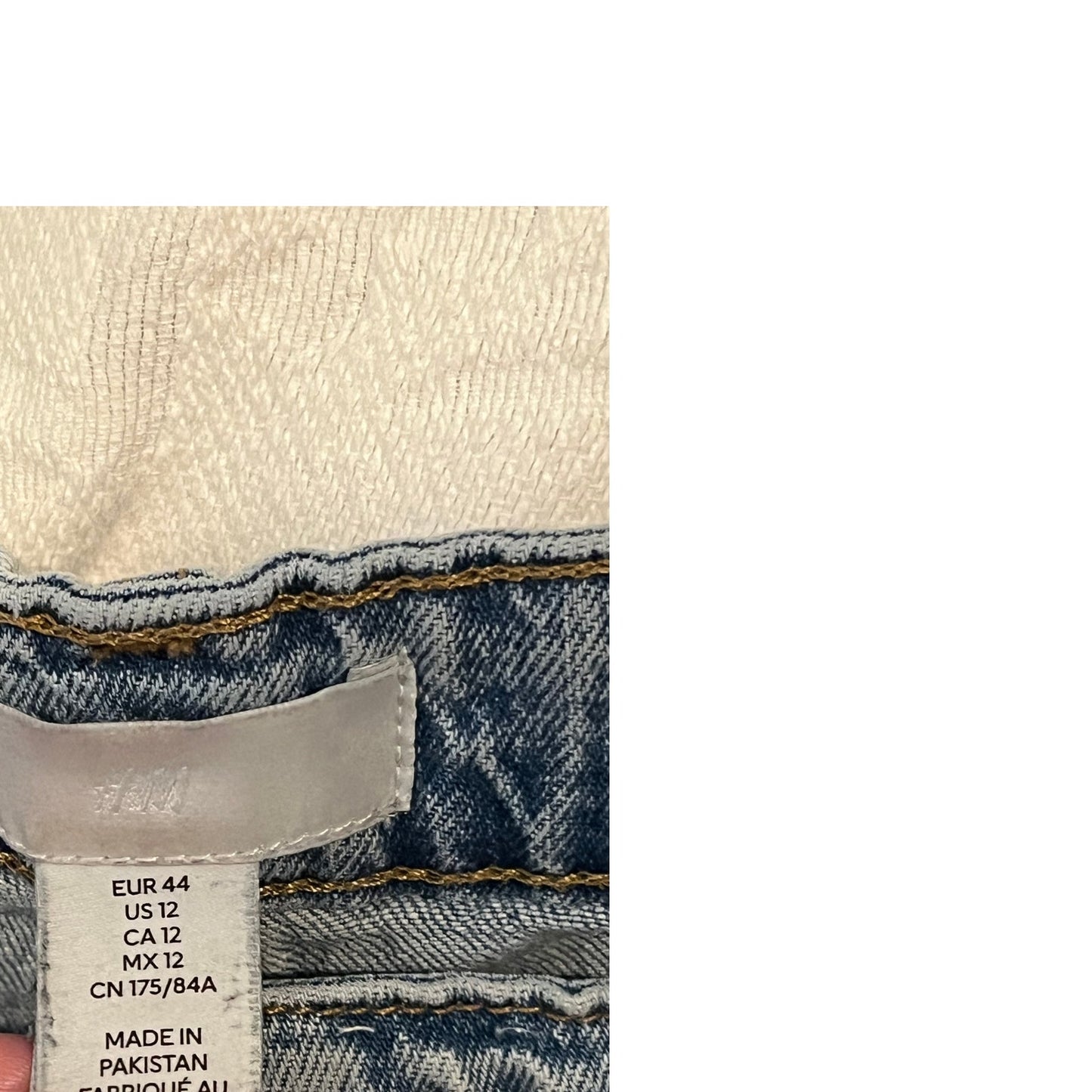 H&M Baggy Wide Leg Jeans Womans L 12M 31x28