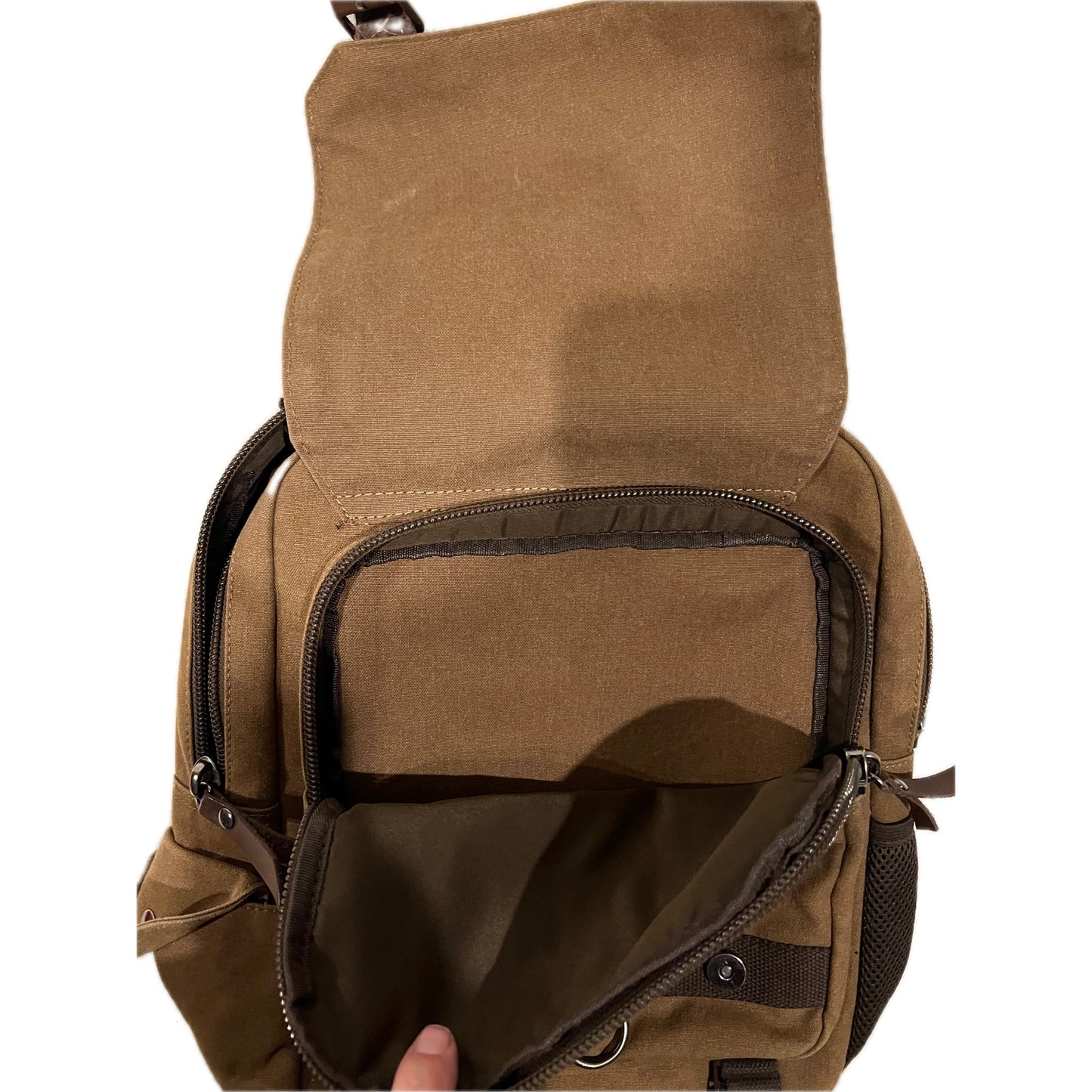Shoulder Sling Medium Faux Leather One Strap Backpack