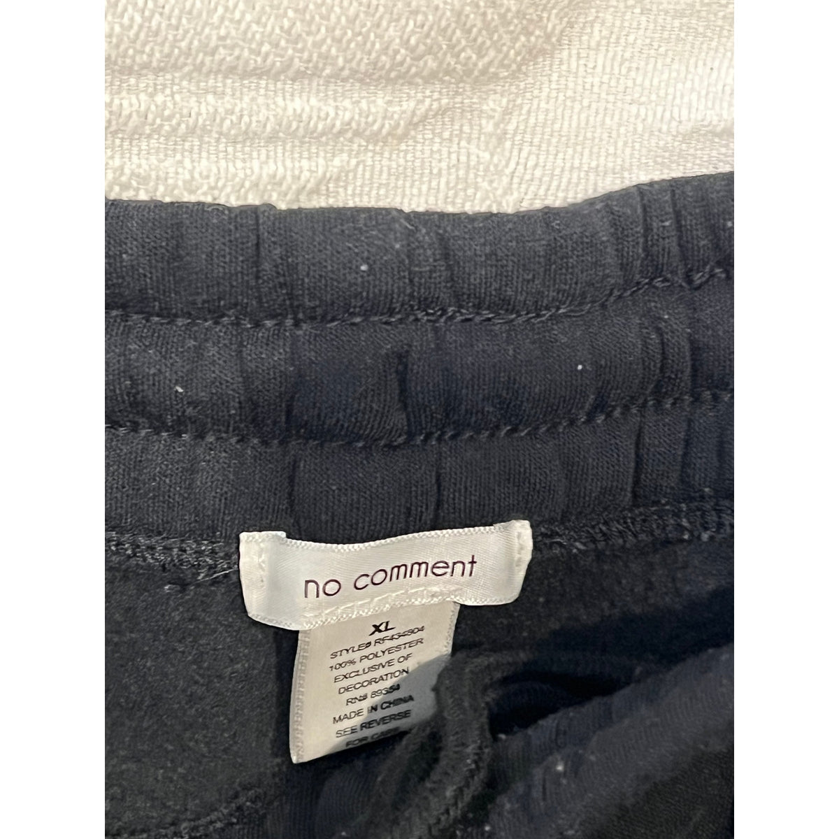 No Comment Cargo Sweatpants Black Womans XL
