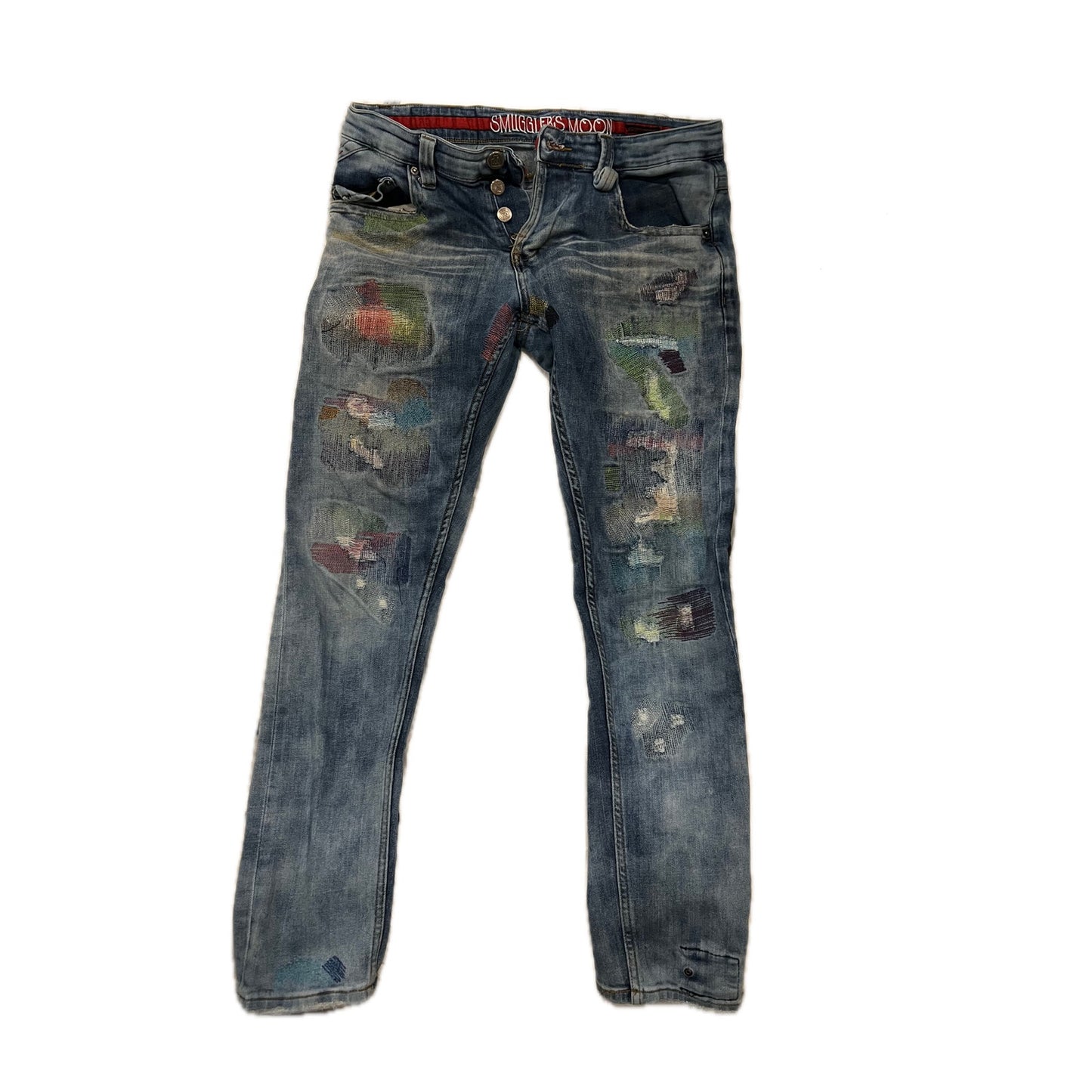 Smuggler's Moon Customized Streetwear Jeans Men's 34x32