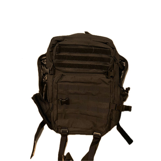No Label Tactical Black Backpack Medium 26L