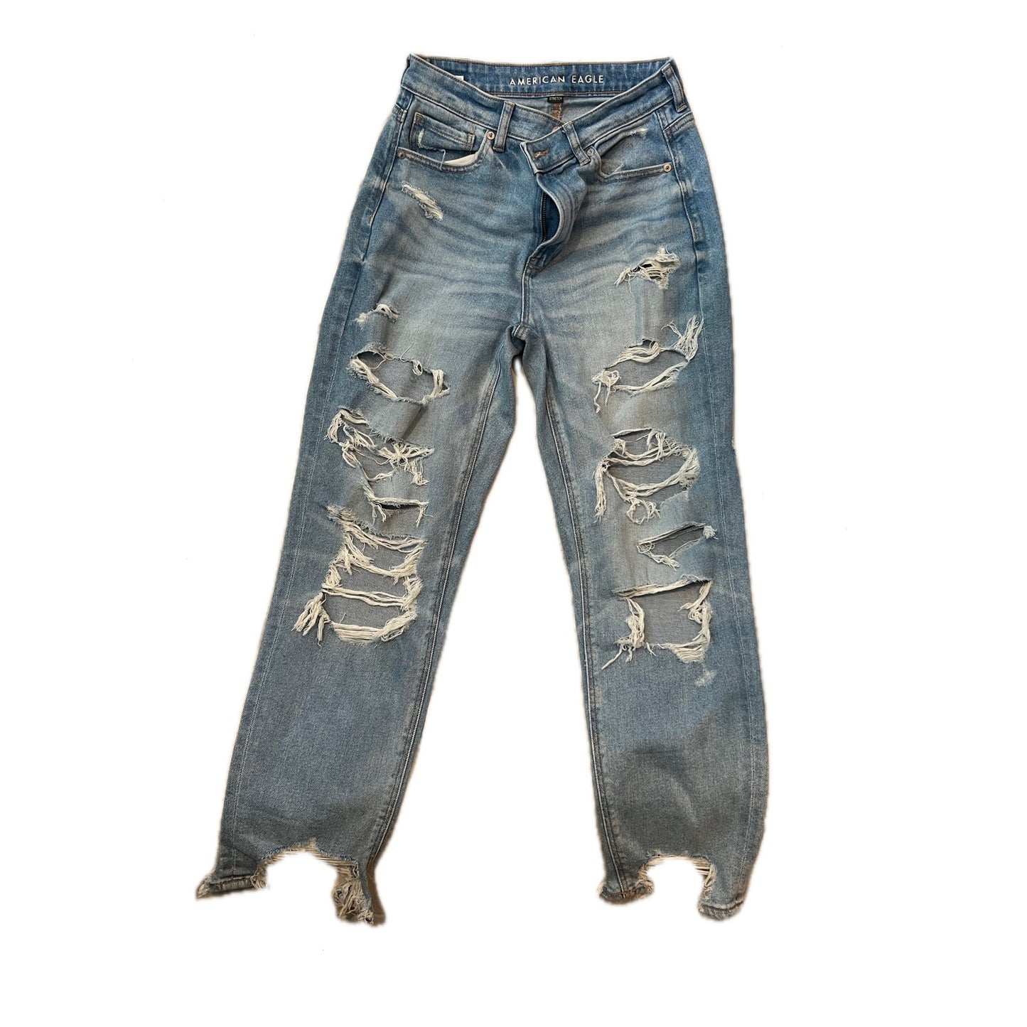 Jean Mom Usé Femme American Eagle Taille 6 (28x25)