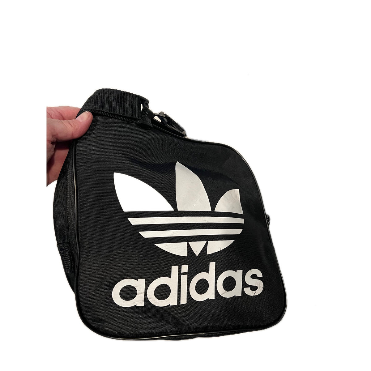 Adidas Defender Small White Black Gym Bag 18"x10"x10"