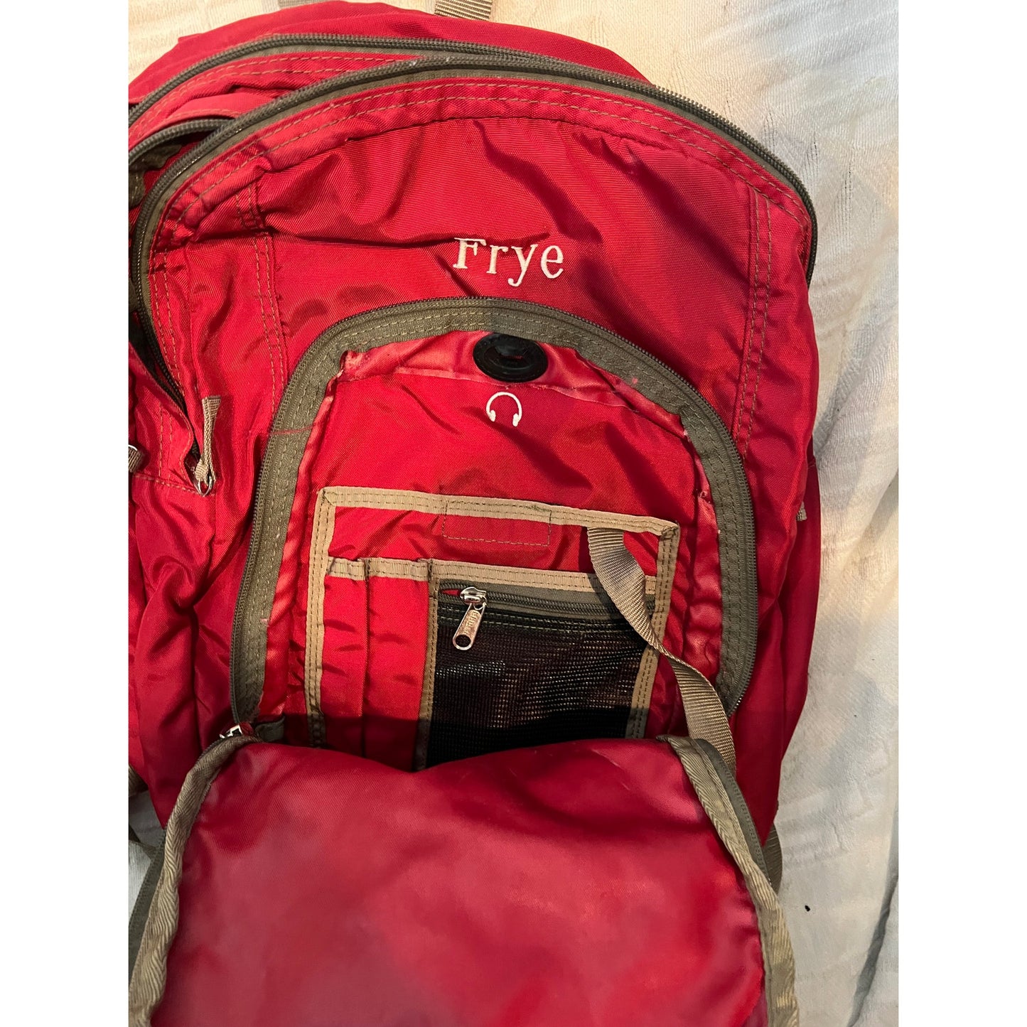 Sac à dos 31L LL Bean rouge et noir avec logo d'entreprise