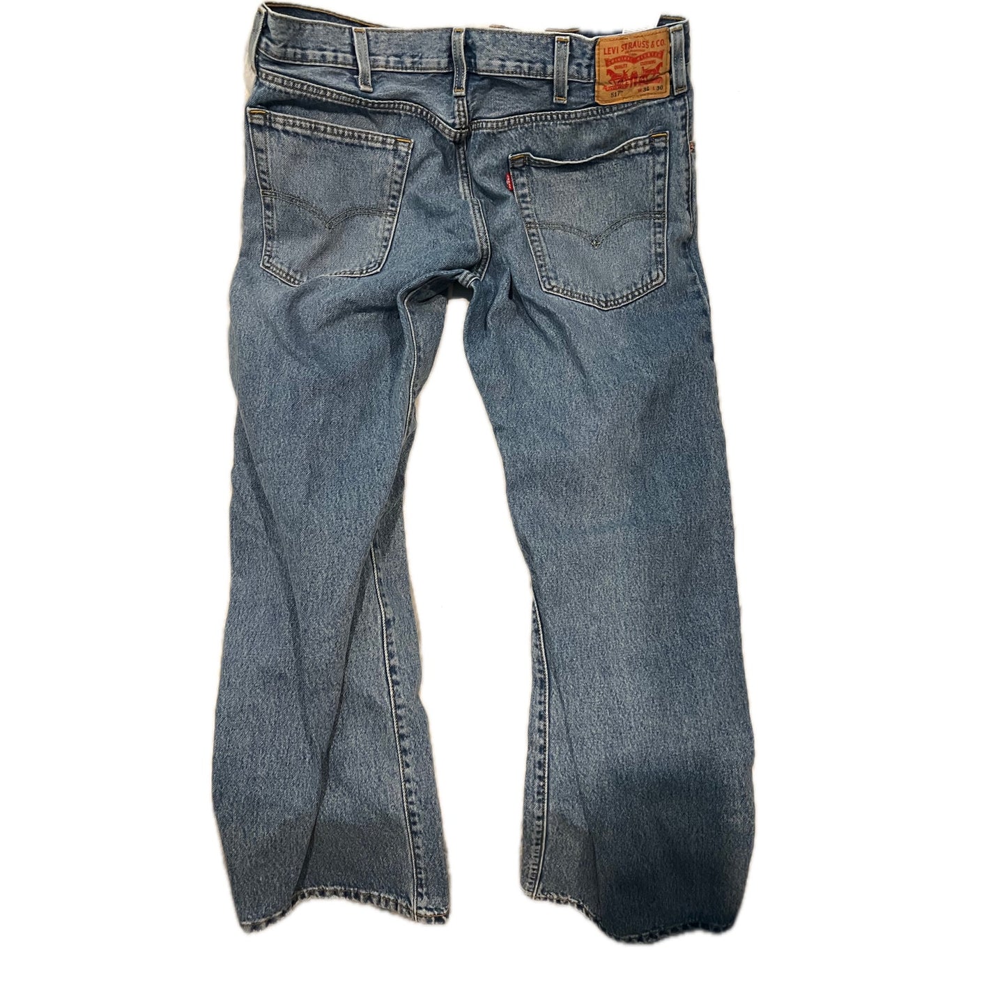 Levi's 517 Slim Boot Cut Black Jeans Mens 36x30
