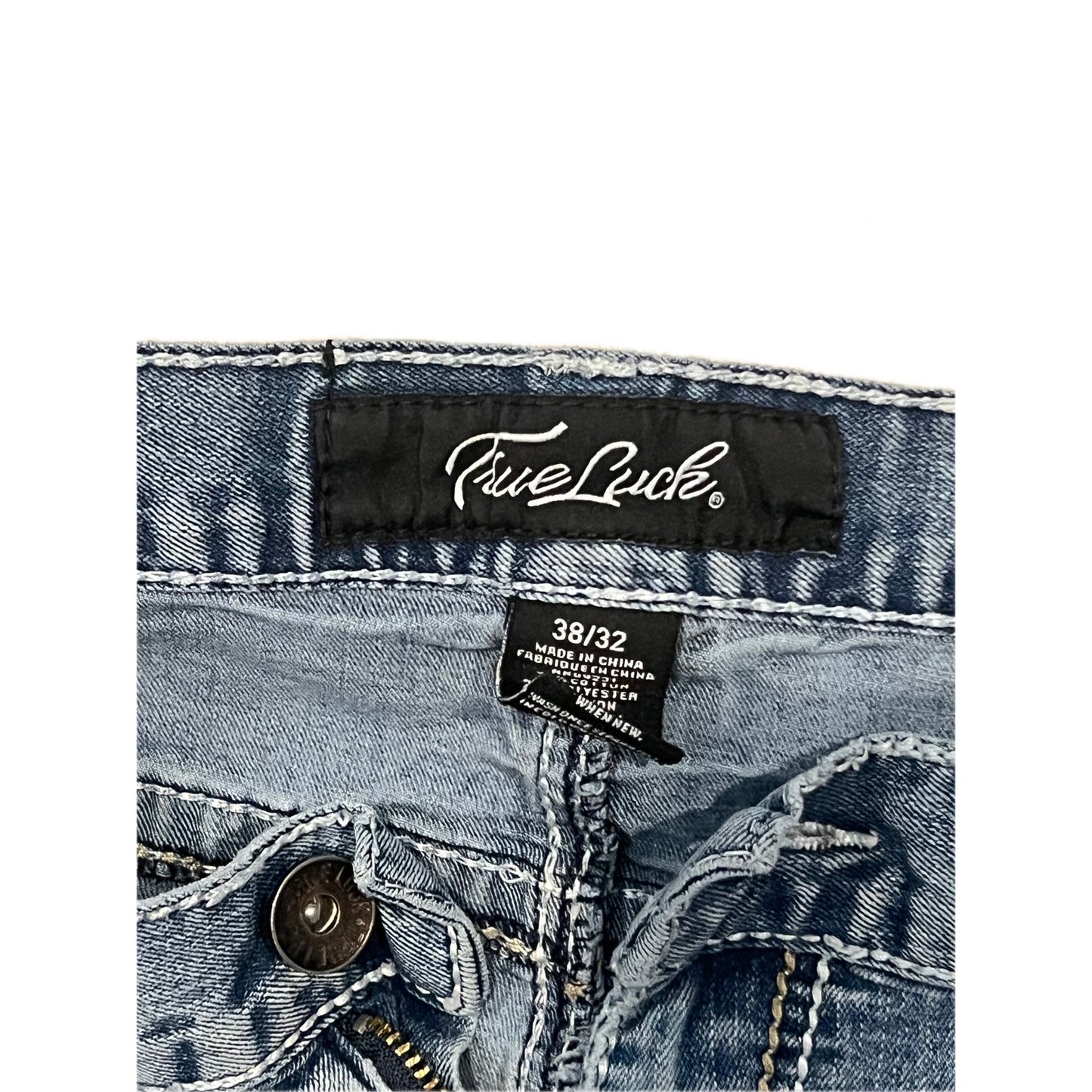 Jeans de pierna recta True Luck para hombre 38x32
