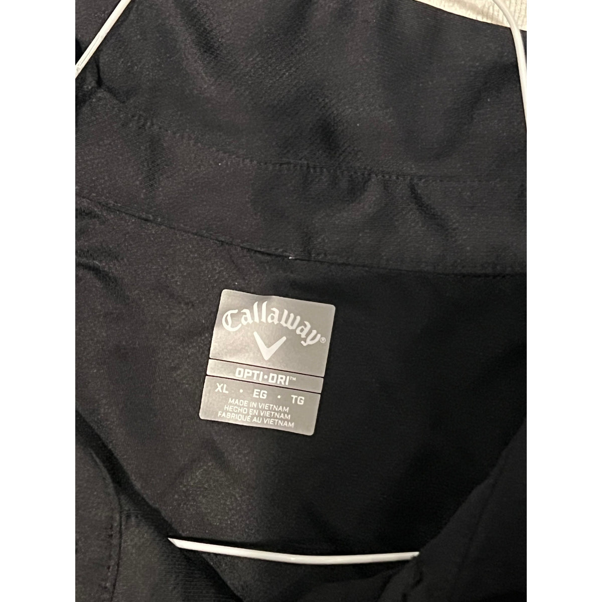 Callaway Opti Dry Black Golf Polo Mens XL