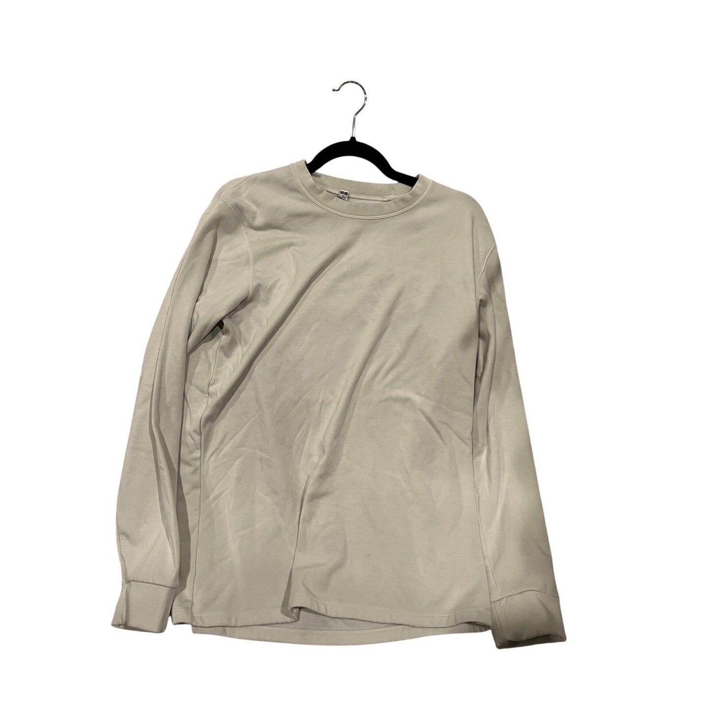 Uniqlo White Light Crewneck Sweatshirt Mens Large