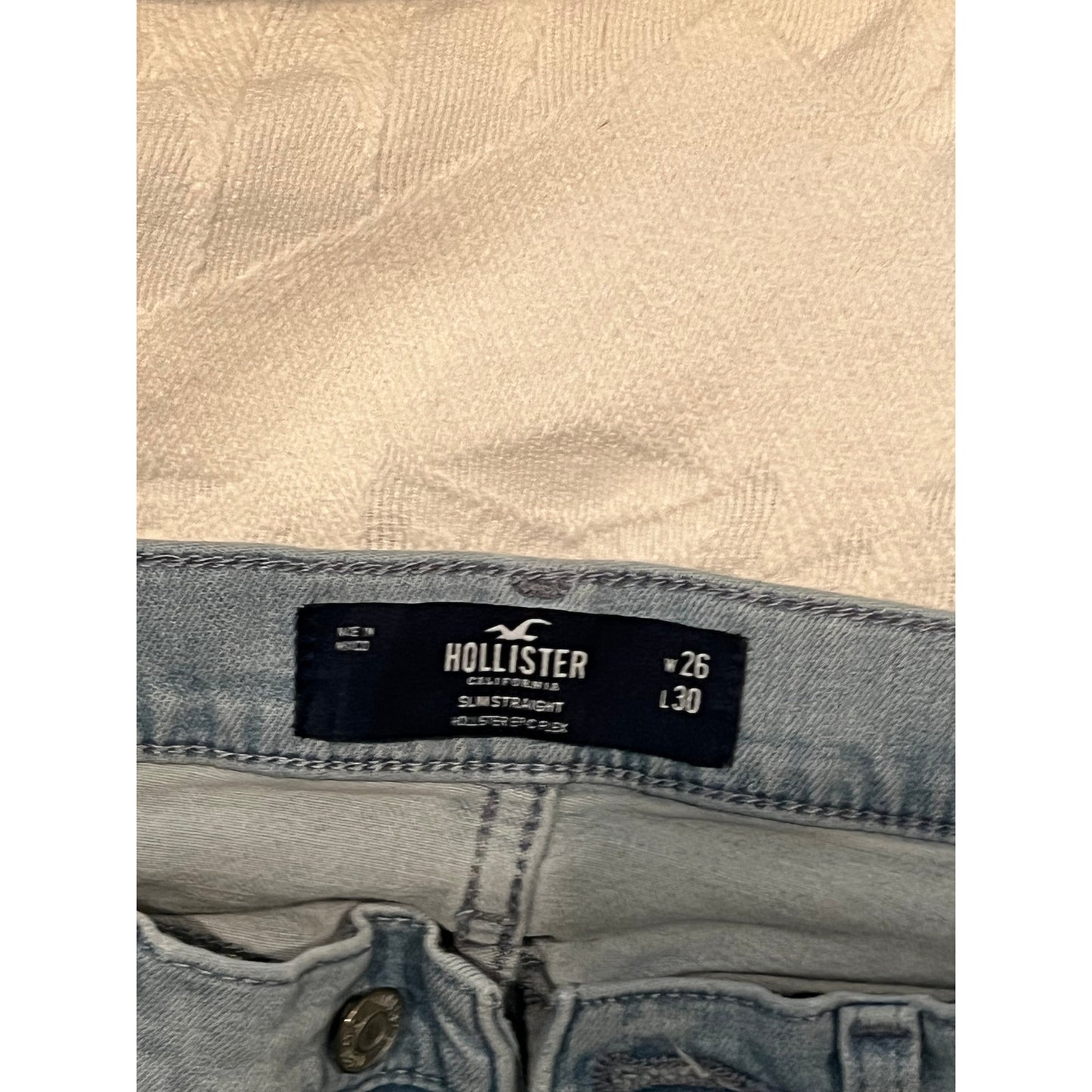 Hollister Slim Straight Blue Jeans Mens 26x30