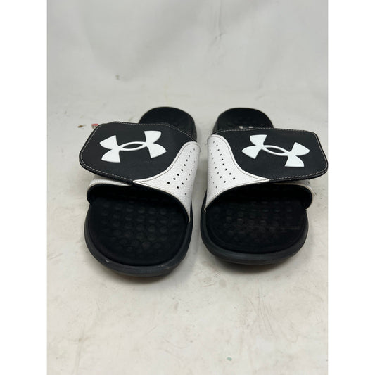 Under Armour Ignite Slide Black White Mens 10