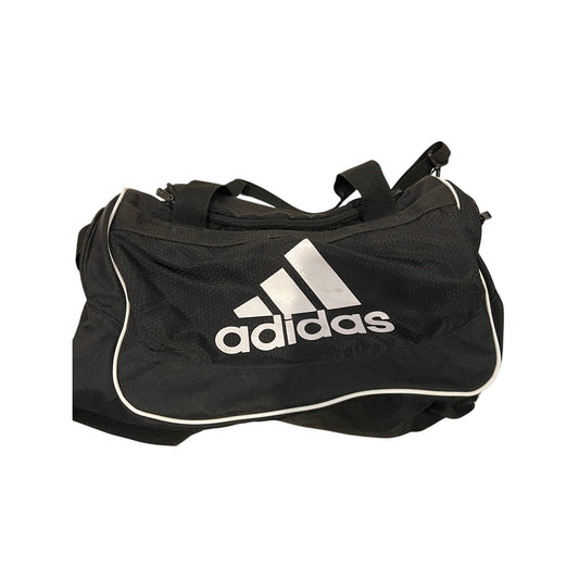 Adidas Defender Small 16"x10"x8" Black White Duffel Gym Bag