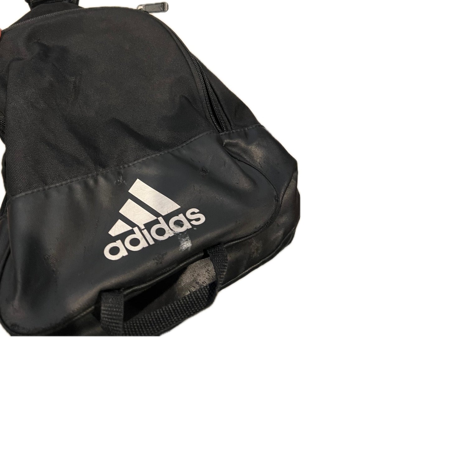 Adidas Faux Leather Medium 18"x12"x10" Black Duffel Gym Bag