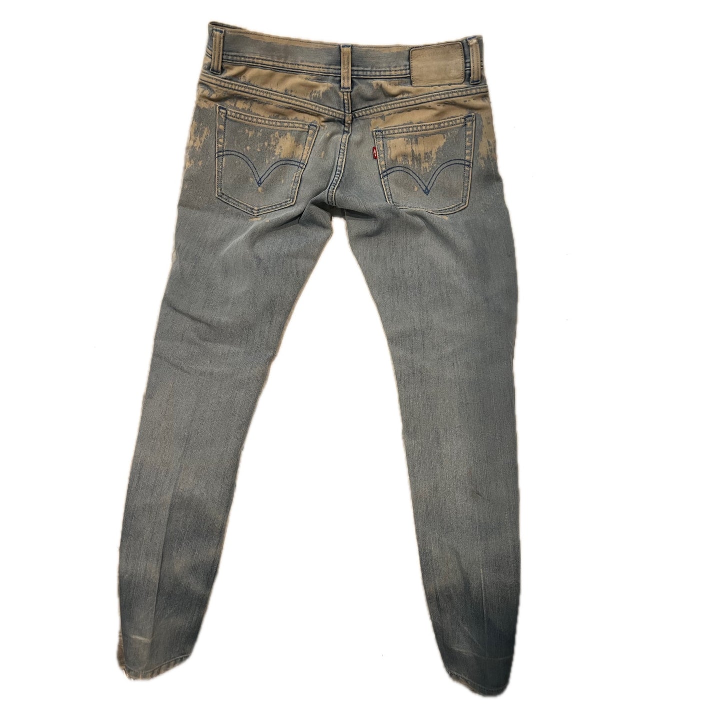 Levi's 511 Blue Jeans Slim Fit Mens 30x30 Unique Distress