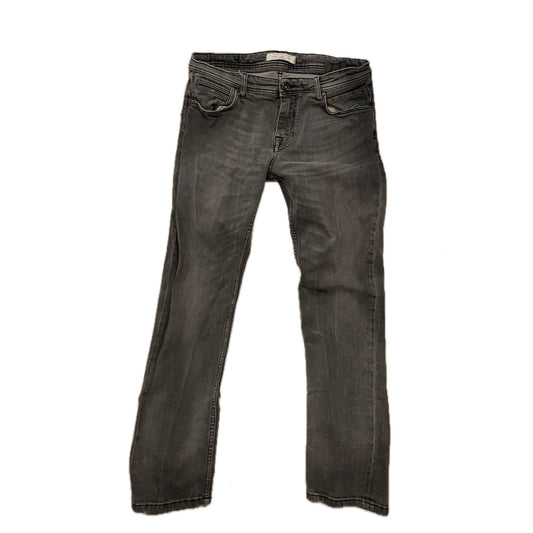 Vaqueros slim de primera calidad para hombre, color negro, talla 34x30