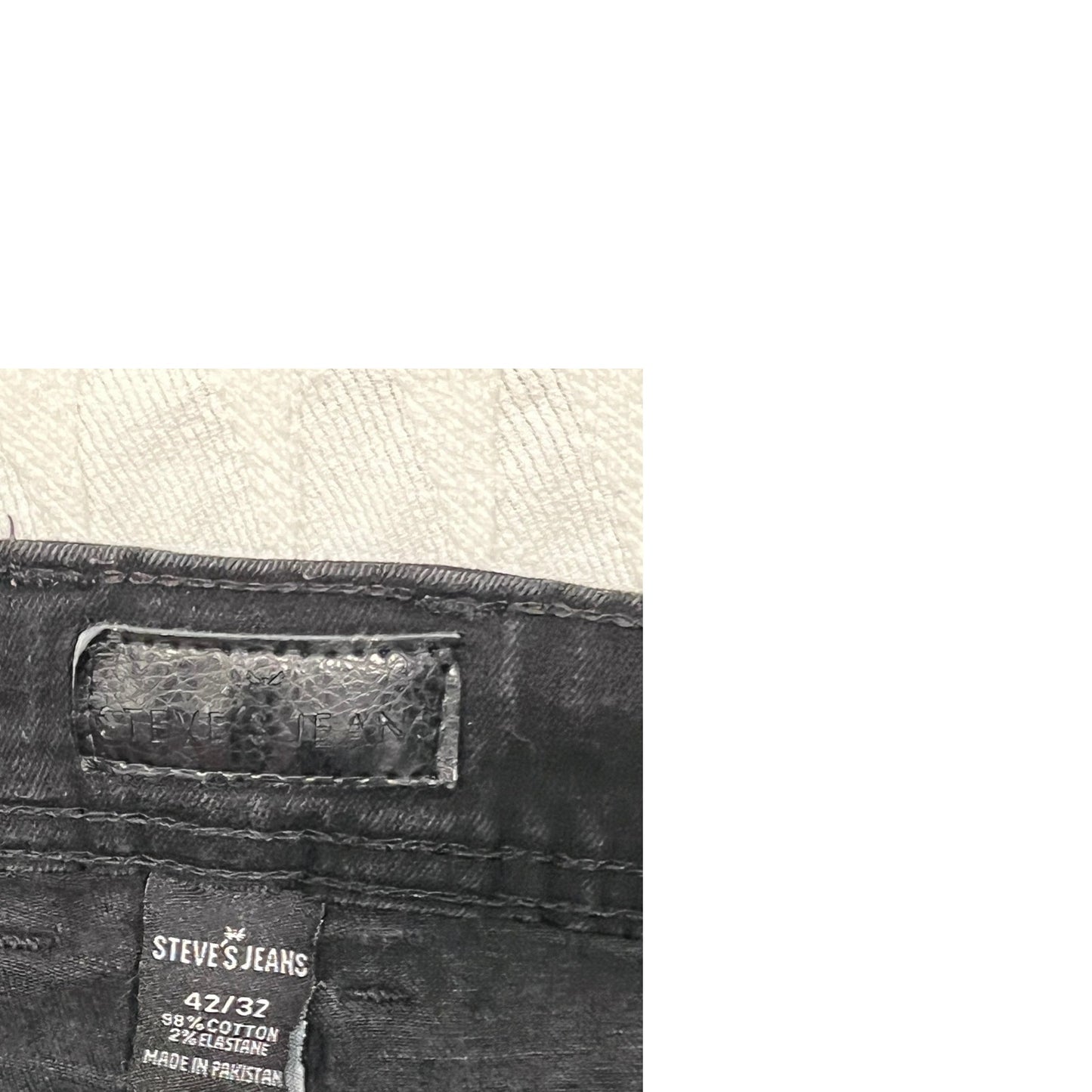 Steves Jeans Vaqueros Negros de Hombre 42x32