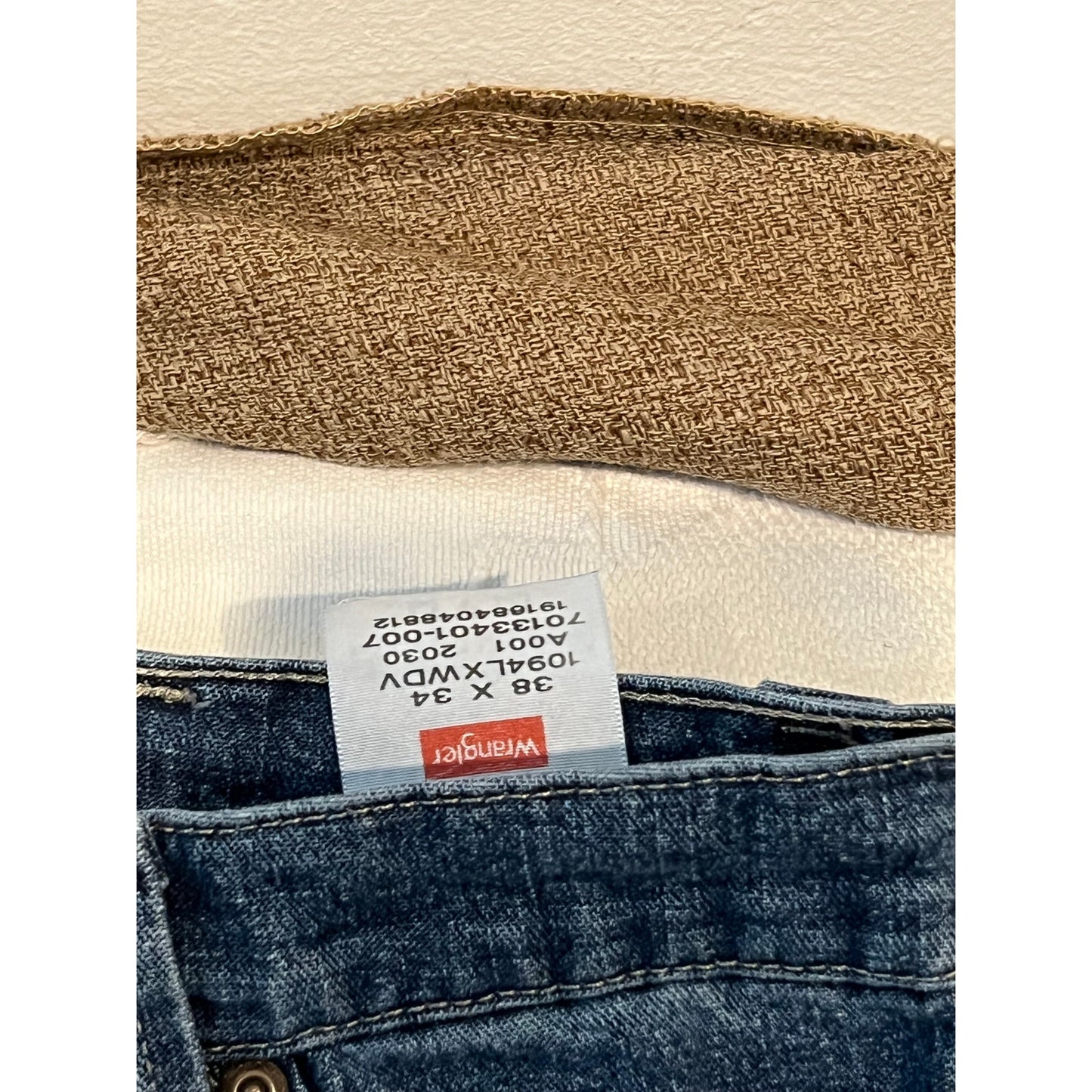 Wrangler Straight Fit Jeans Mens 38x34